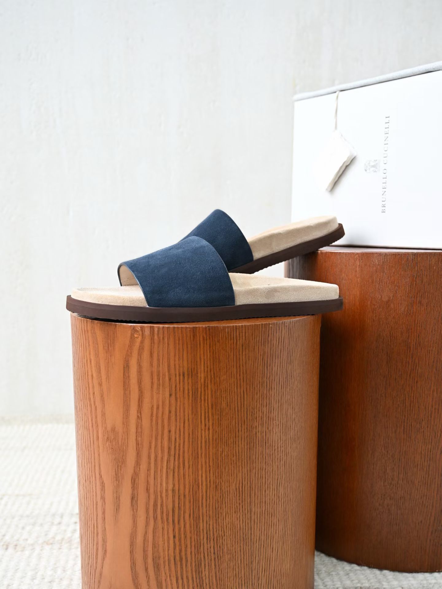 BC Brunello Cucinelli - Premium Suede Summer Slides Handmade Edition