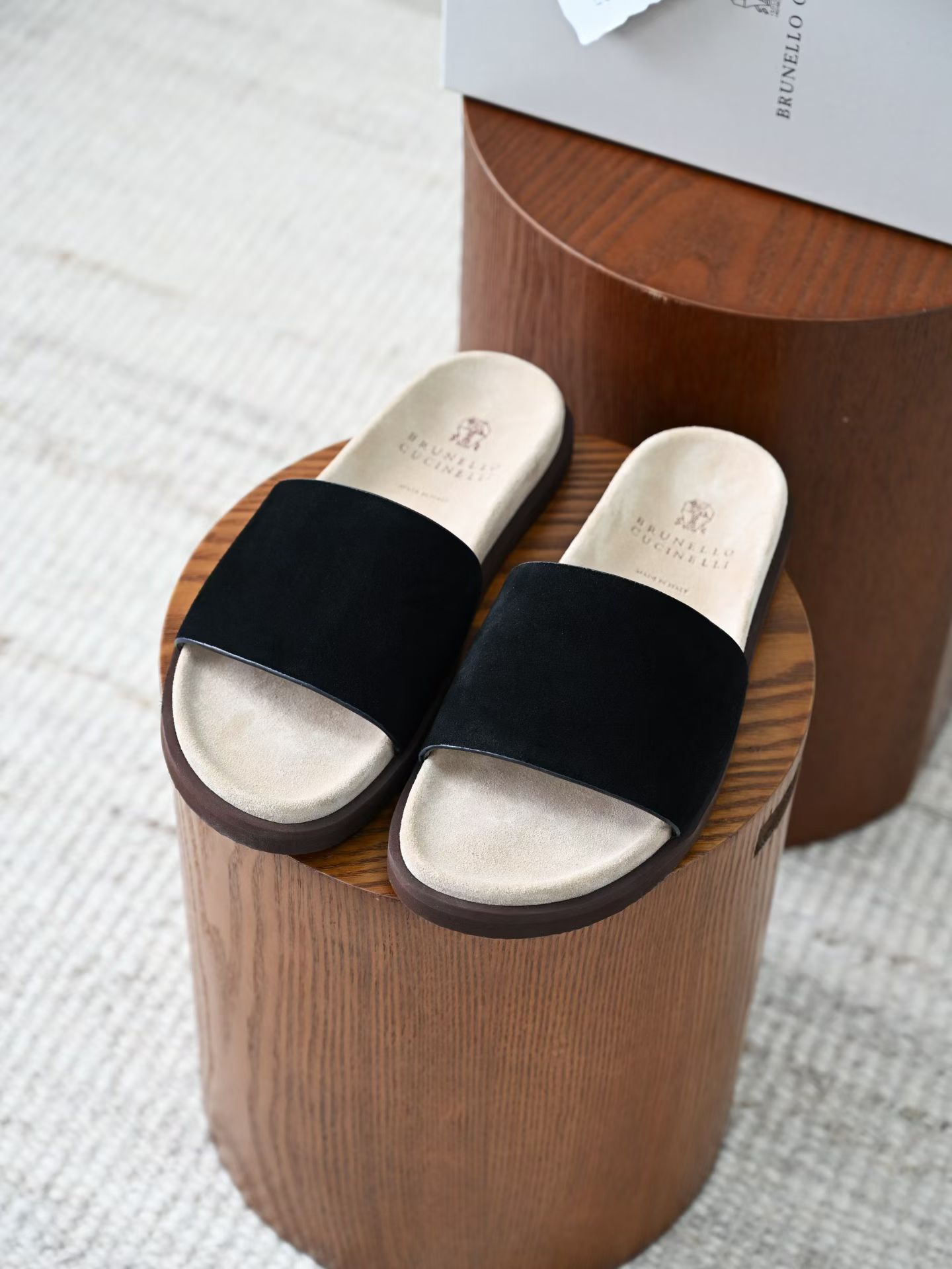 BC Brunello Cucinelli - Premium Suede Summer Slides Handmade Edition