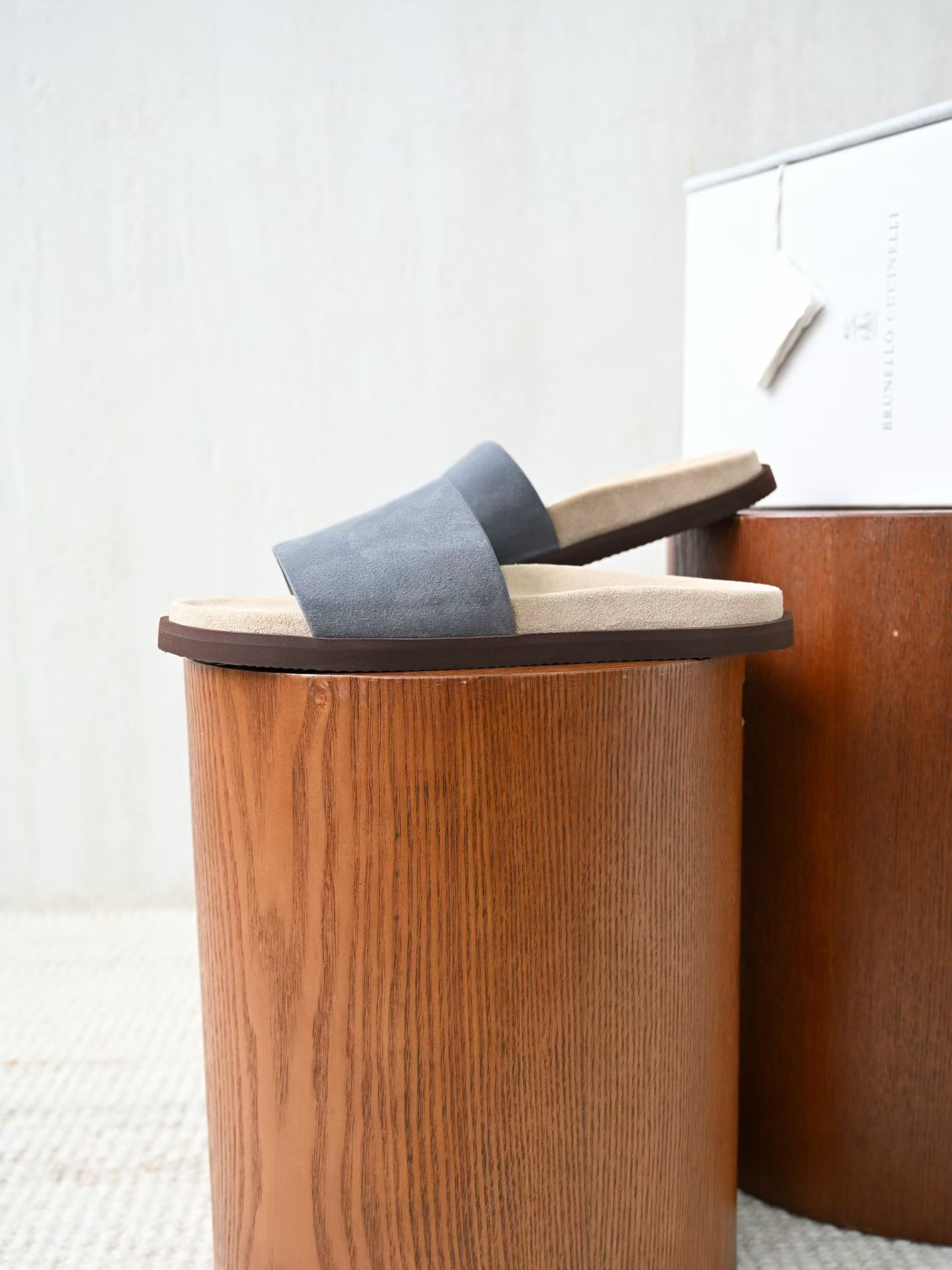 BC Brunello Cucinelli - Premium Suede Summer Slides Handmade Edition