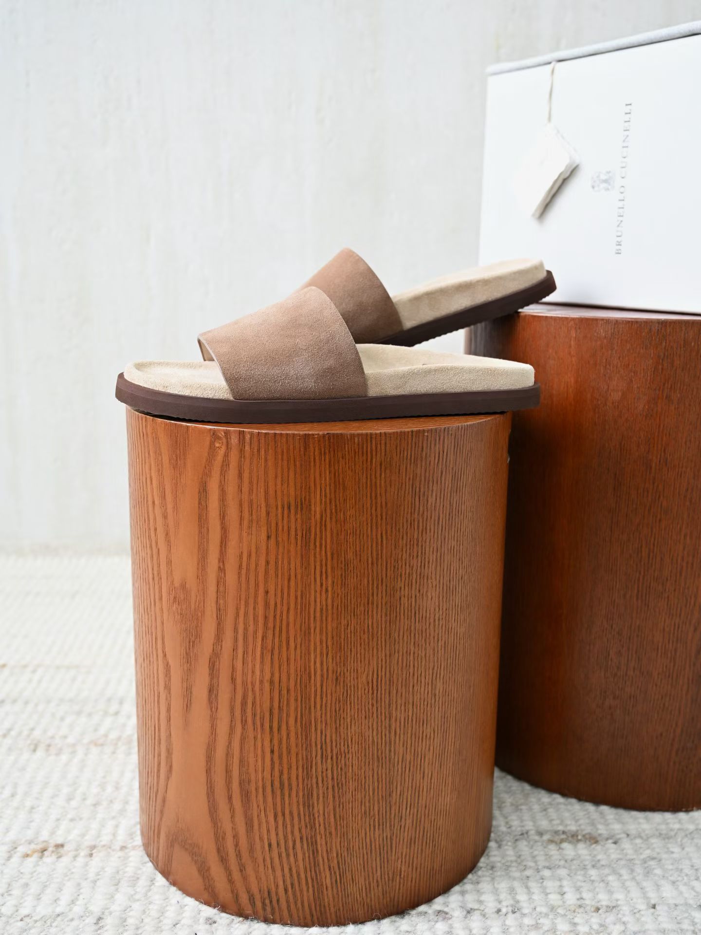 BC Brunello Cucinelli - Premium Suede Summer Slides Handmade Edition