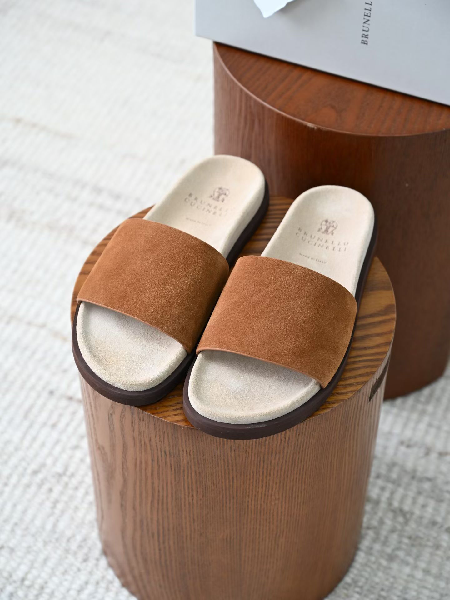 BC Brunello Cucinelli - Premium Suede Summer Slides Handmade Edition
