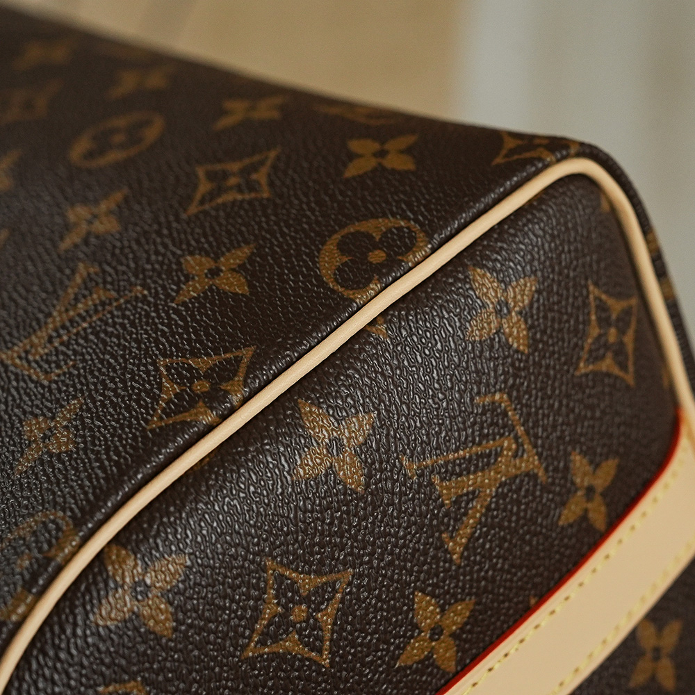 LOUIS VUITTON 𝐩𝐞𝐞𝐝𝐲 𝟐𝟓 NéoNoé Bucket Bag - Monogram Canvas with Gold-Tone Hardware - 1:1 Quality Edition   A0 M46977