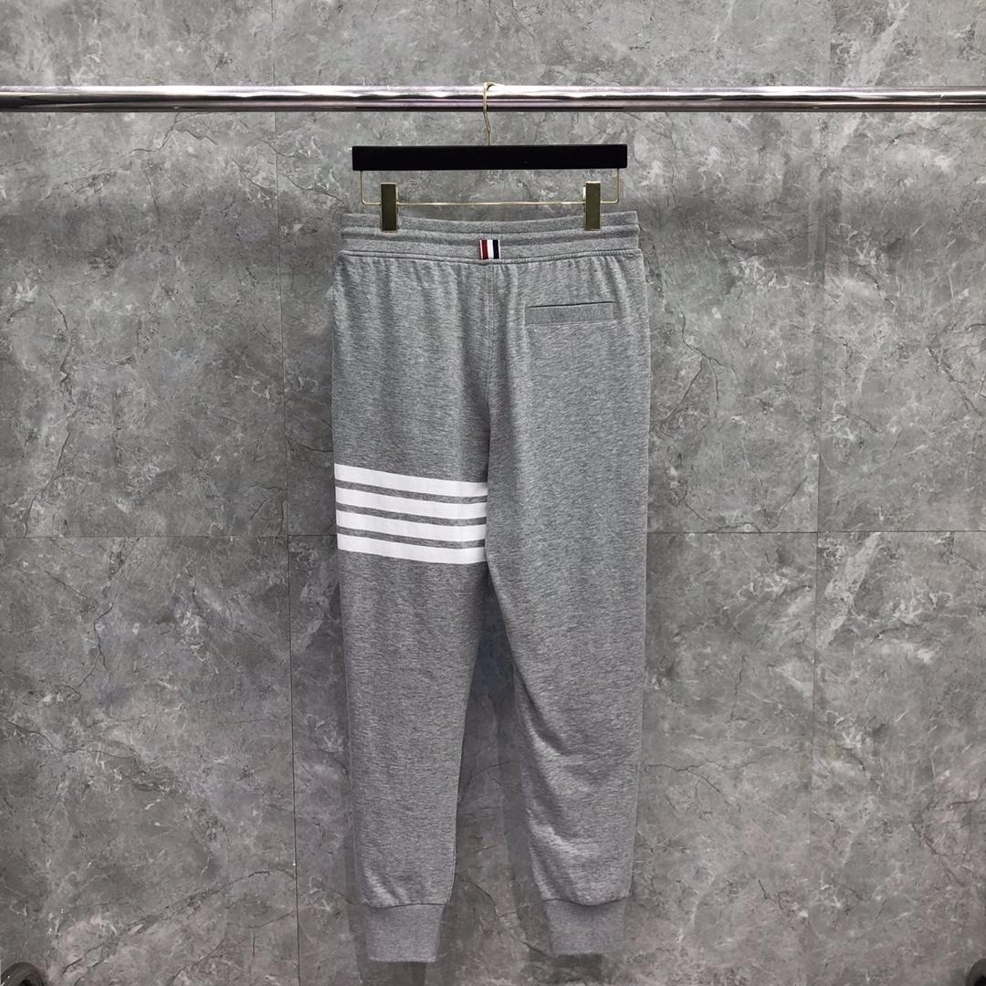 THOM BROWNE 经典四杠松紧腰卫裤 运动裤 休闲裤 裤子 灰色  藏青色