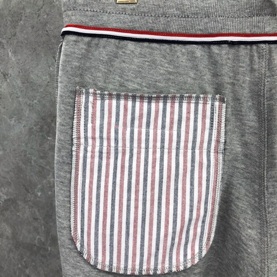 THOM BROWNE 经典四杠松紧腰卫裤 运动裤 休闲裤 裤子 灰色  藏青色