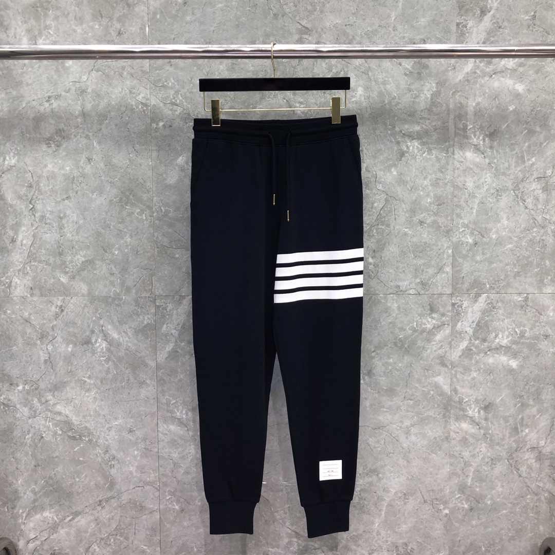 THOM BROWNE 经典四杠松紧腰卫裤 运动裤 休闲裤 裤子 灰色  藏青色