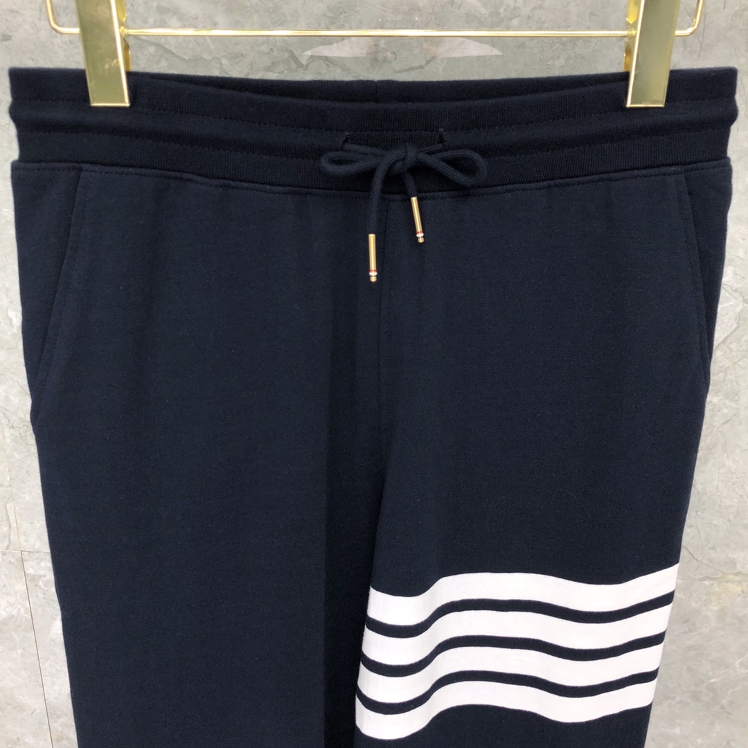 THOM BROWNE 经典四杠松紧腰卫裤 运动裤 休闲裤 裤子 灰色  藏青色