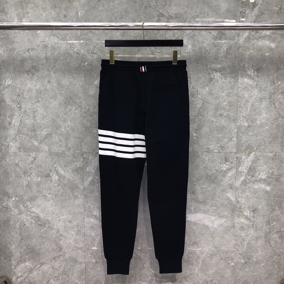 THOM BROWNE 经典四杠松紧腰卫裤 运动裤 休闲裤 裤子 灰色  藏青色