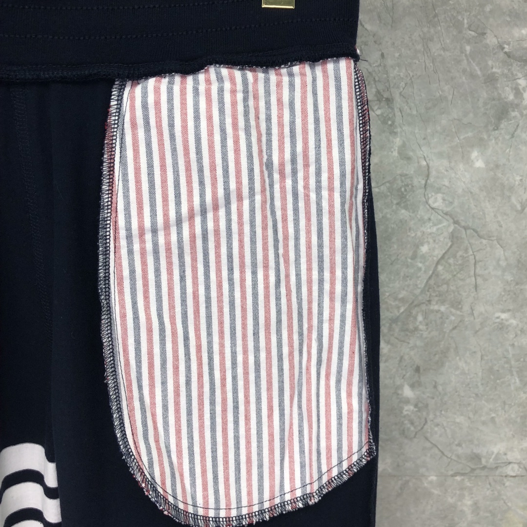 THOM BROWNE 经典四杠松紧腰卫裤 运动裤 休闲裤 裤子 灰色  藏青色