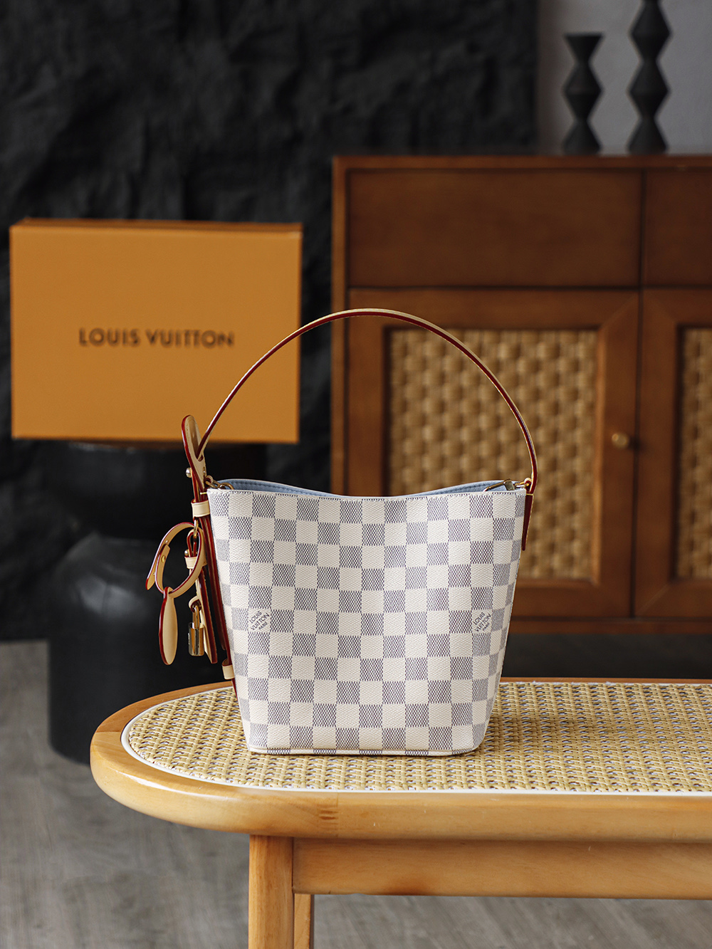 Louis Vuitton LV All In BB  Damier Azur Travel Bag — Monogram Canvas with Gold-Tone Hardware — 1:1 Top-Tier Replica (F0 N40855)