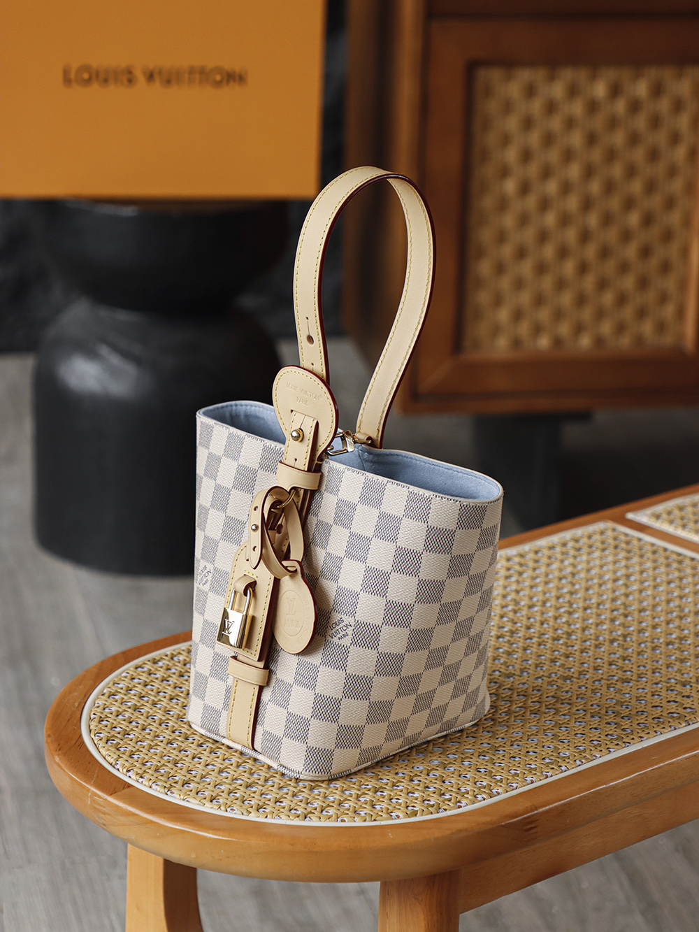 Louis Vuitton LV All In BB  Damier Azur Travel Bag — Monogram Canvas with Gold-Tone Hardware — 1:1 Top-Tier Replica (F0 N40855)