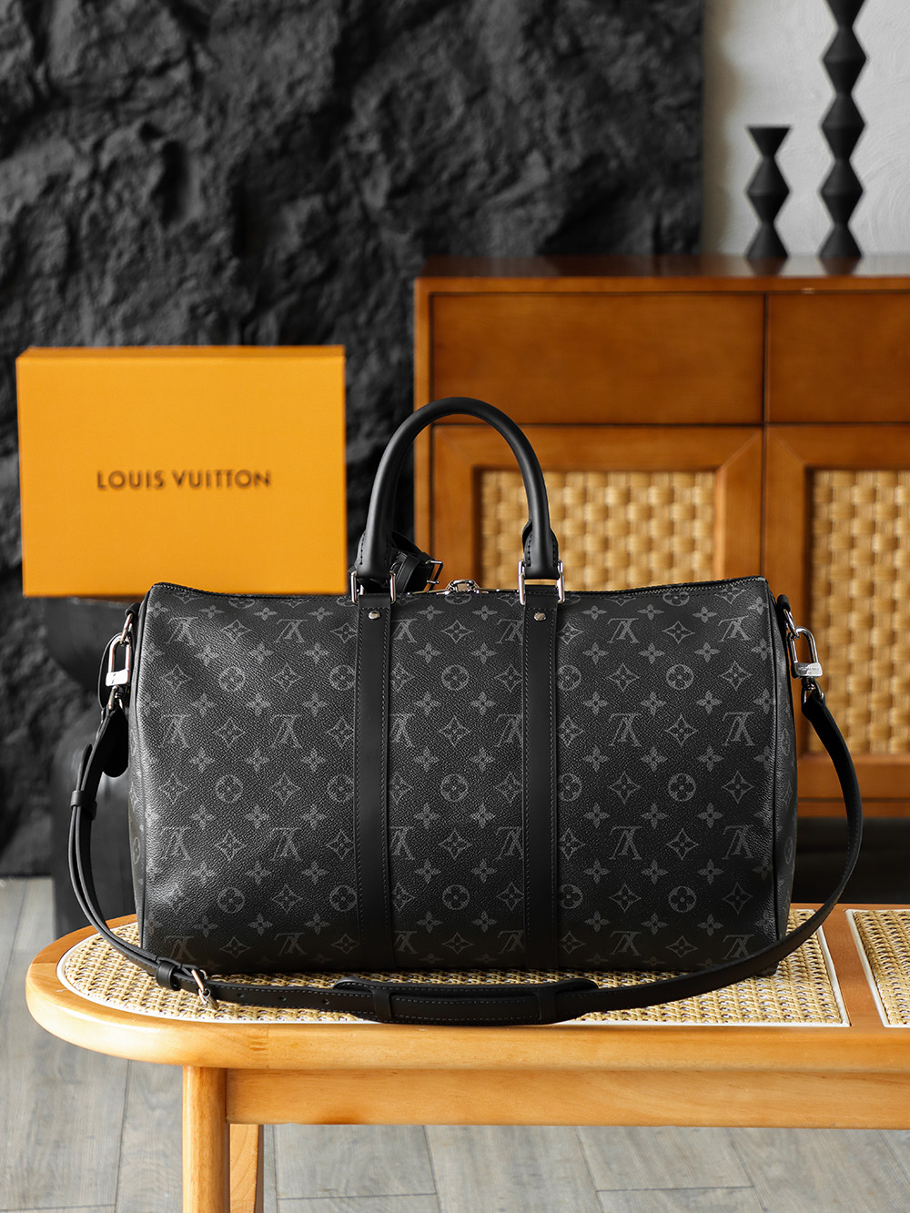Louis Vuitton keepall 45LV Travel Bag — Monogram Canvas with Gold-Tone Hardware — 1:1 Top-Tier Replica (A0 M40569)
