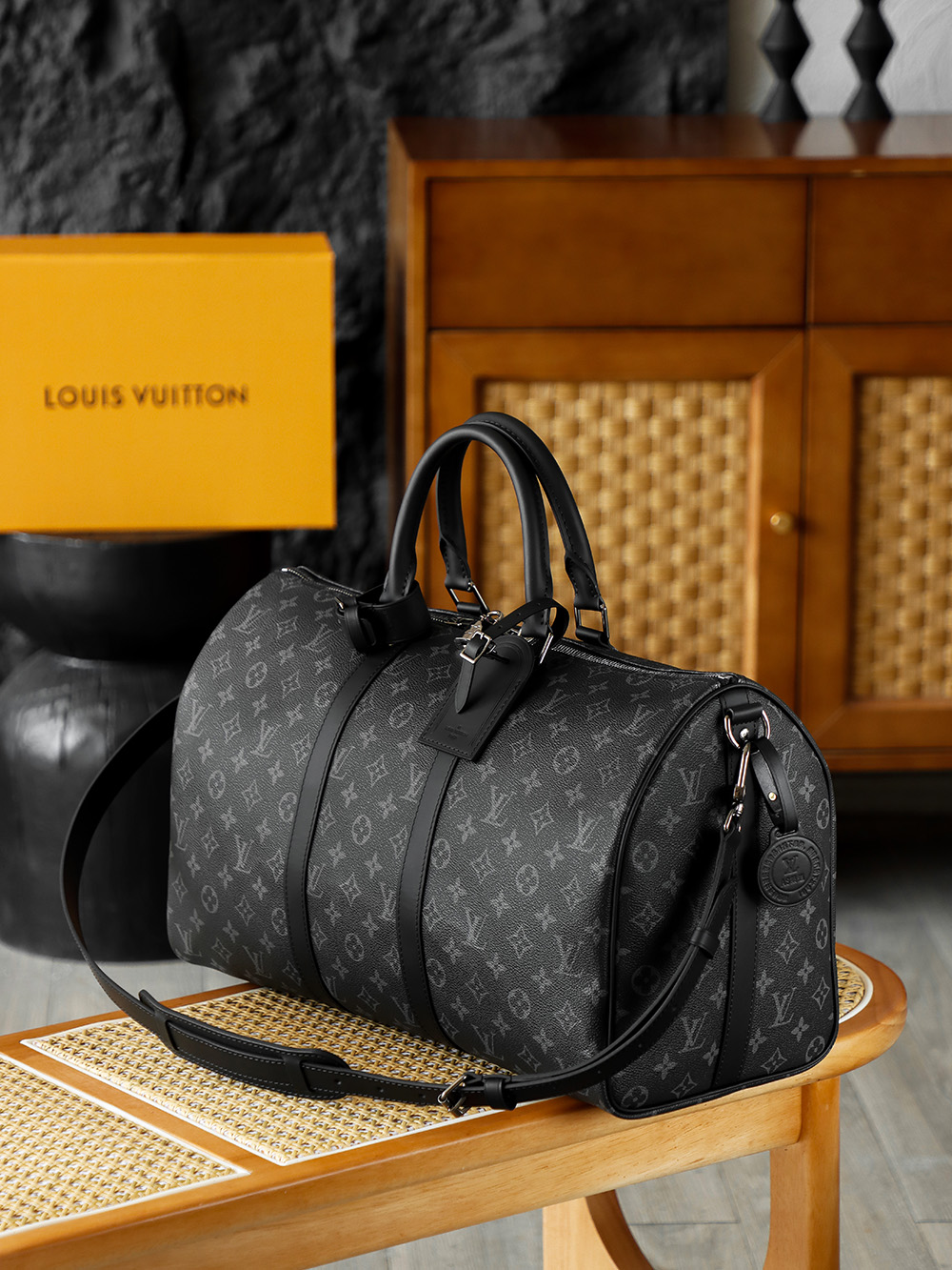Louis Vuitton keepall 45LV Travel Bag — Monogram Canvas with Gold-Tone Hardware — 1:1 Top-Tier Replica (A0 M40569)