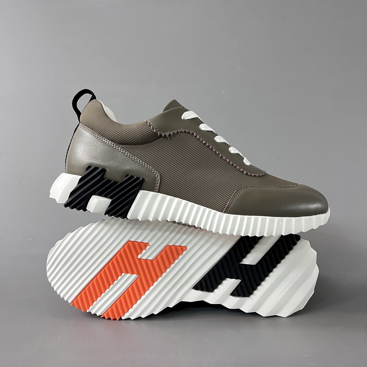 HERMES  Bouncing  Luxury Bouncing Sneakers - High End Calfskin & Mesh - 1:1 Mirror Quality Designer Shoes - Handmade Craftsmanship  H261897Z H1R