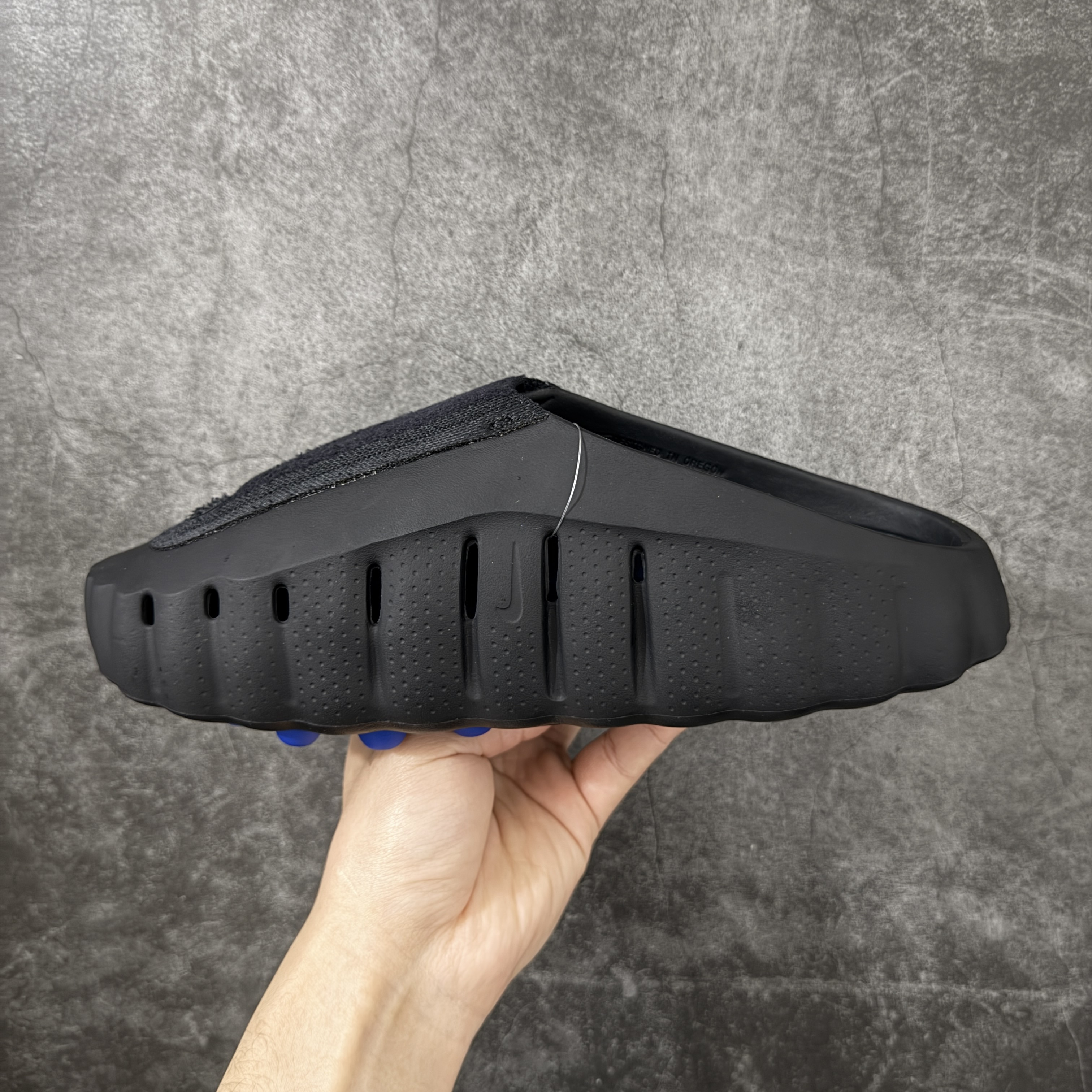 Fragment Design Nike Mind 001 按摩鞋 舒适柔软 包头 拖鞋男女同款 黑藍 IQ8502-001