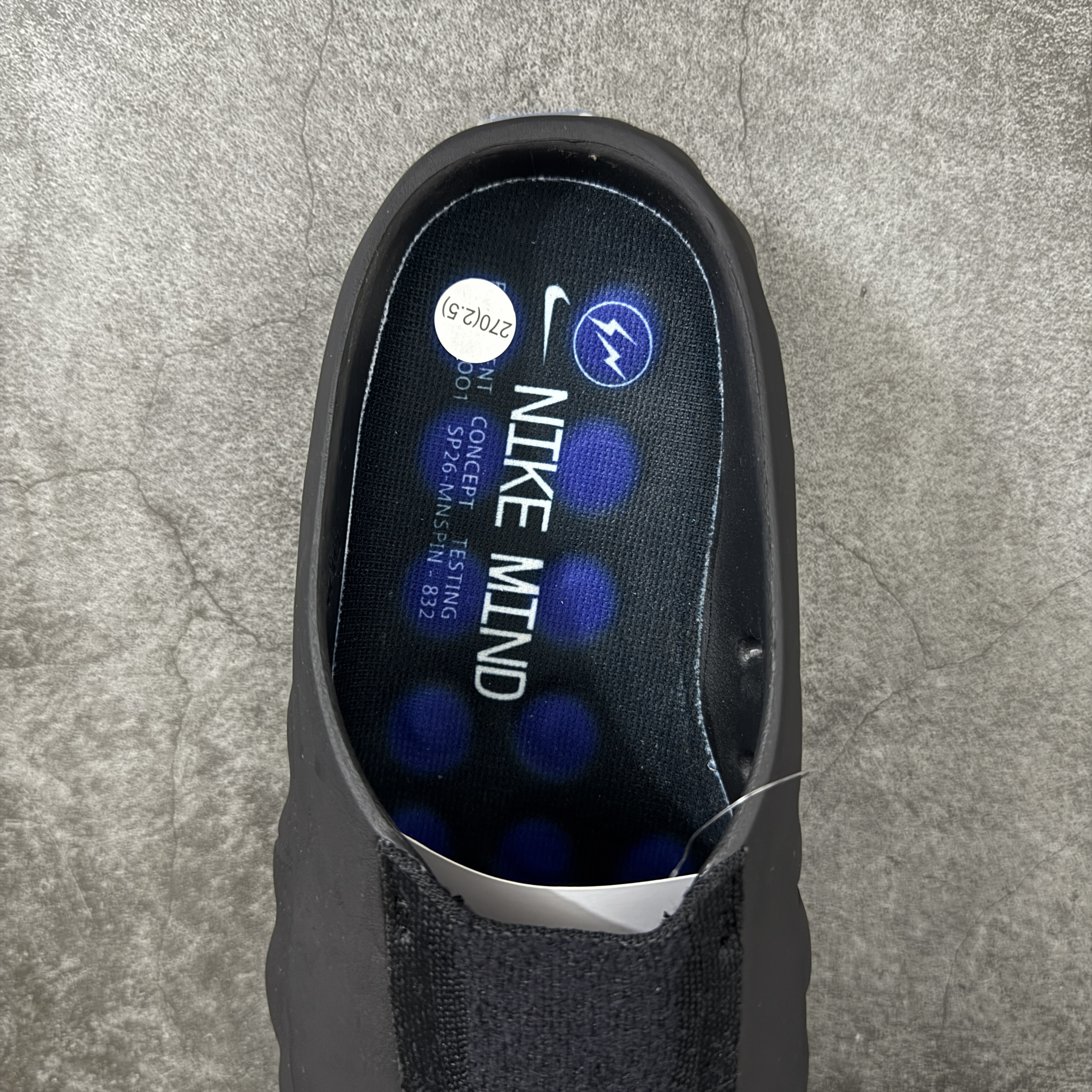 Fragment Design Nike Mind 001 按摩鞋 舒适柔软 包头 拖鞋男女同款 黑藍 IQ8502-001