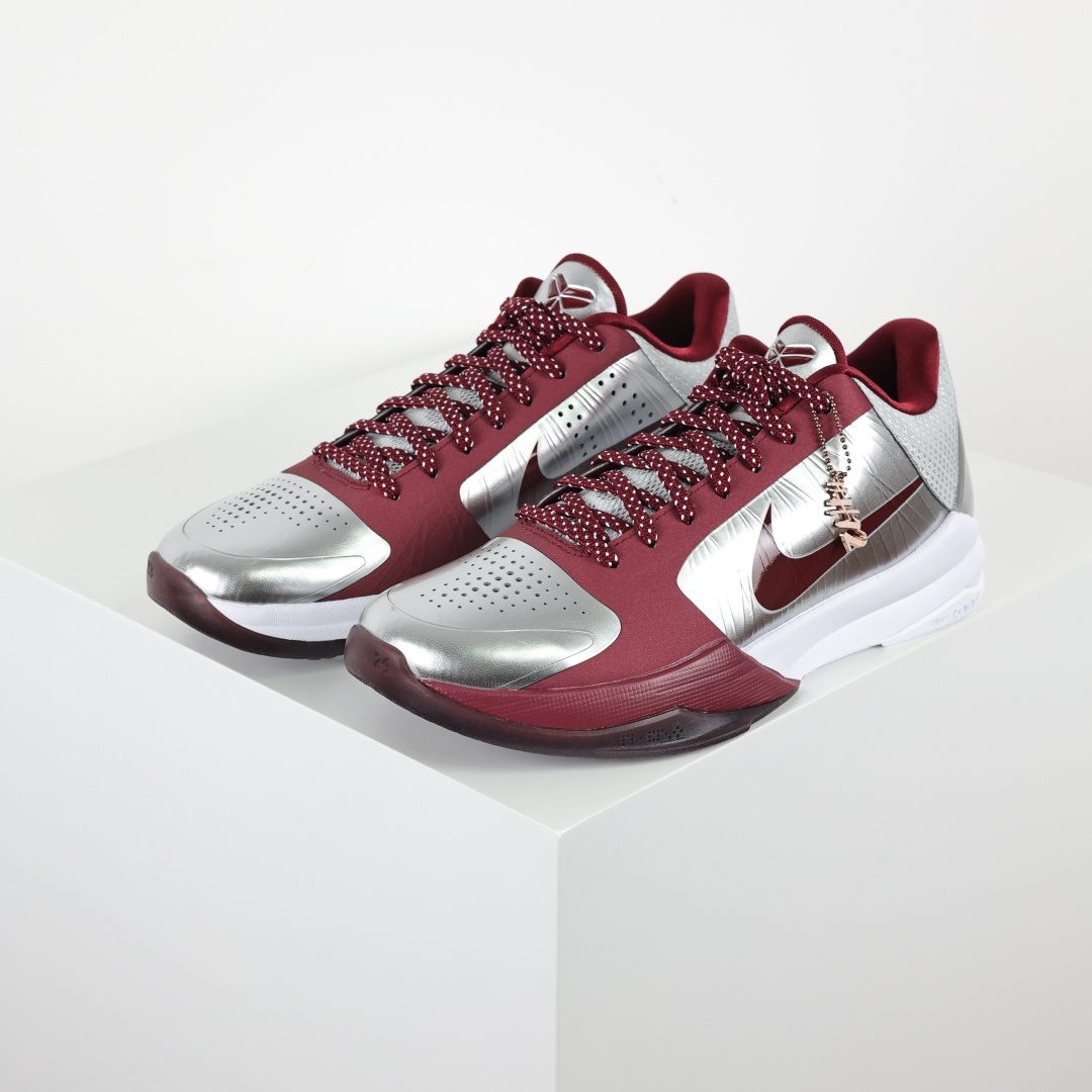 H12/Godkiller KOBE 5  Lower Merion Aces Away 科比 5  气垫  籃球鞋 球鞋 實戰鞋 真碳板 波鞋 银白色 IM0557-001