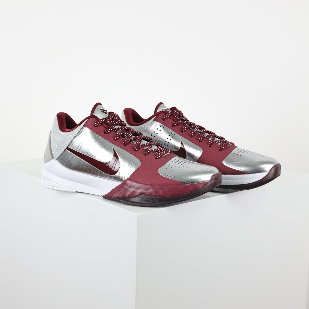 H12/Godkiller KOBE 5  Lower Merion Aces Away 科比 5  气垫  籃球鞋 球鞋 實戰鞋 真碳板 波鞋 银白色 IM0557-001