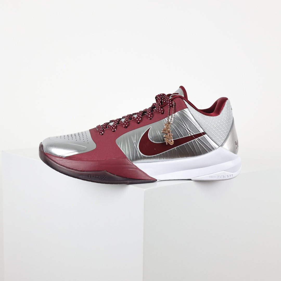 H12/Godkiller KOBE 5  Lower Merion Aces Away 科比 5  气垫  籃球鞋 球鞋 實戰鞋 真碳板 波鞋 银白色 IM0557-001