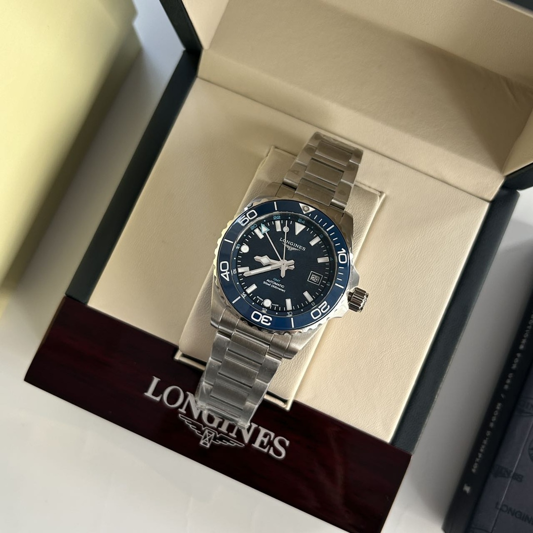 AF 浪琴 HYDROCONQUEST 康卡斯 潜水系列 GMT（双时区）机械腕表 蓝色 41MM