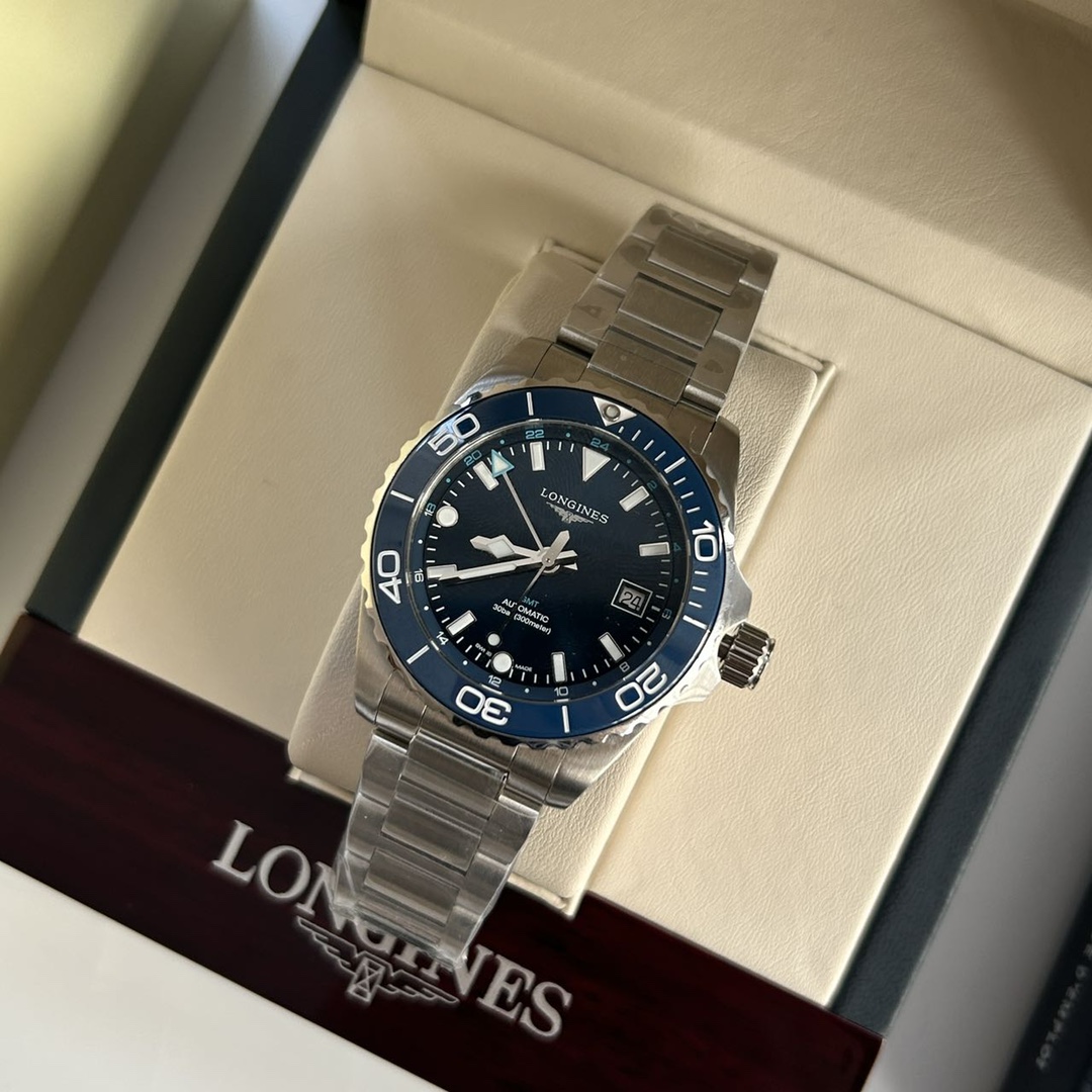 AF 浪琴 HYDROCONQUEST 康卡斯 潜水系列 GMT（双时区）机械腕表 蓝色 41MM