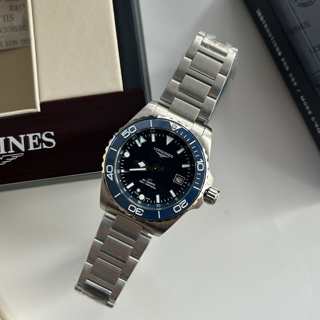 AF 浪琴 HYDROCONQUEST 康卡斯 潜水系列 GMT（双时区）机械腕表 蓝色 41MM