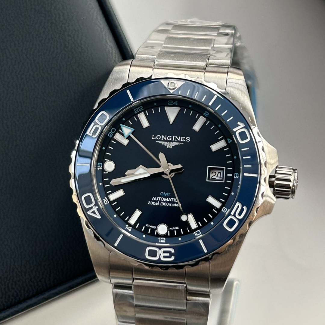 AF 浪琴 HYDROCONQUEST 康卡斯 潜水系列 GMT（双时区）机械腕表 蓝色 41MM