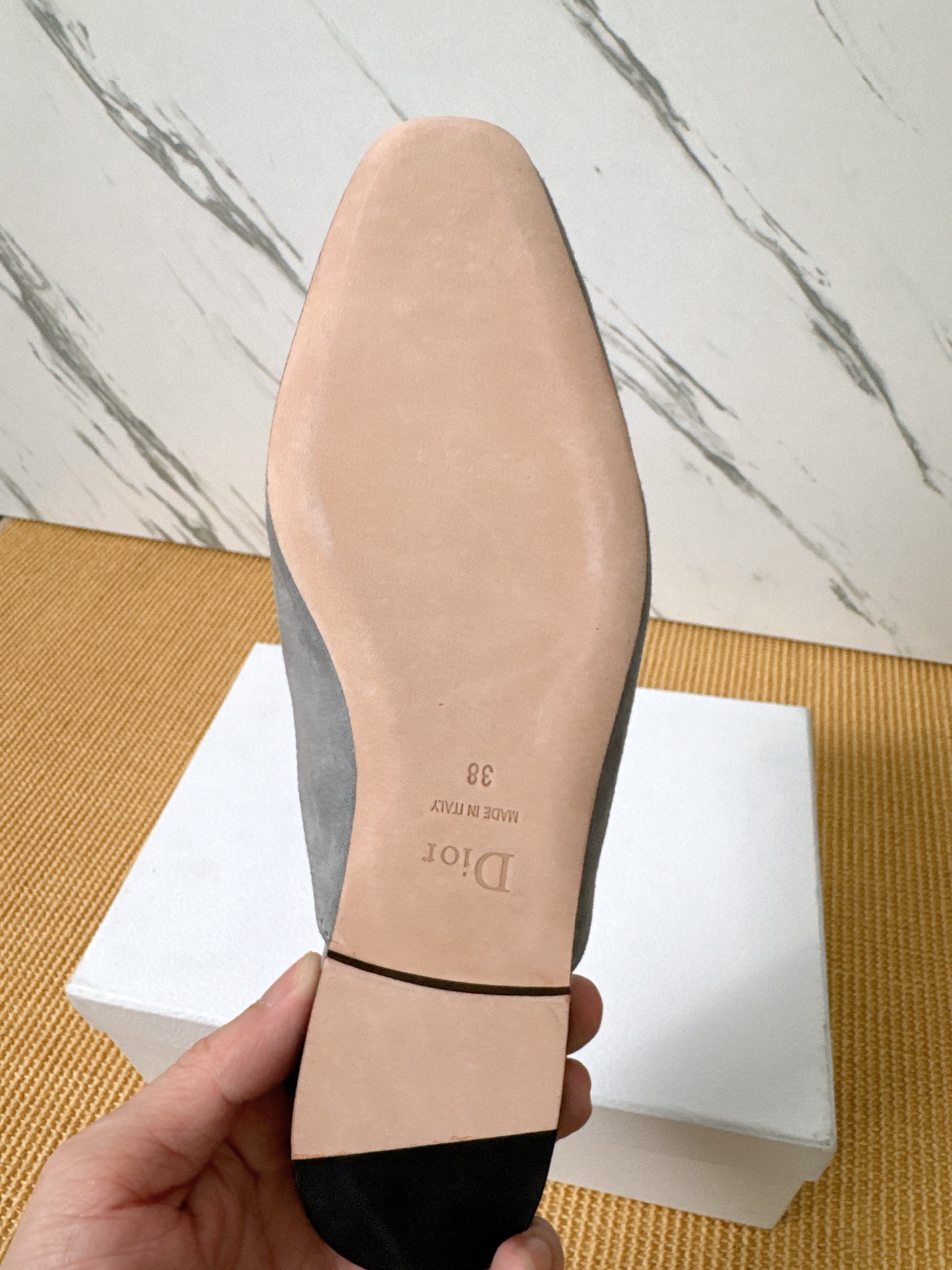 Dior Baby Bow Mules - Premium Lambskin Suede Pointed Toe Slippers with Metal Bow | Luxury European Style