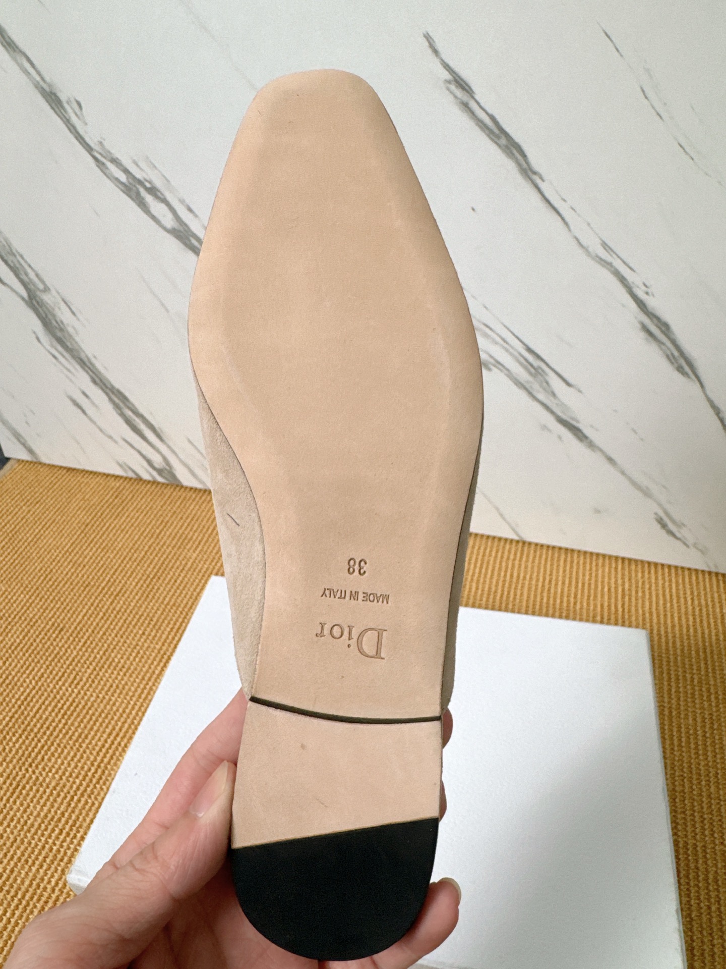 Dior Baby Bow Mules - Premium Lambskin Suede Pointed Toe Slippers with Metal Bow | Luxury European Style