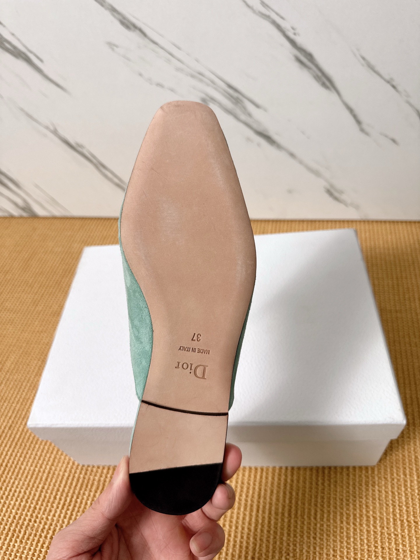 Dior Baby Bow Mules - Premium Lambskin Suede Pointed Toe Slippers with Metal Bow | Luxury European Style