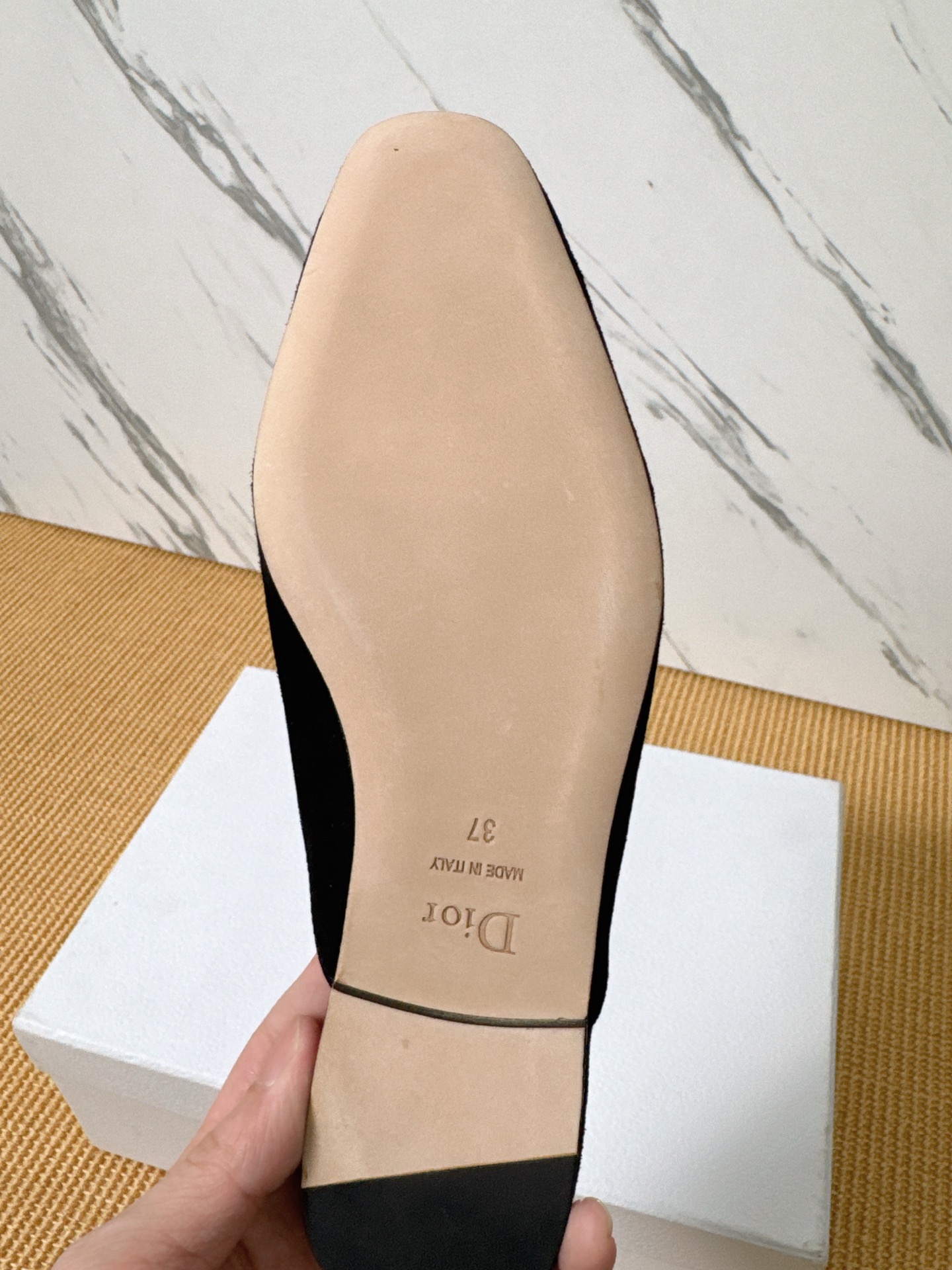 Dior Baby Bow Mules - Premium Lambskin Suede Pointed Toe Slippers with Metal Bow | Luxury European Style