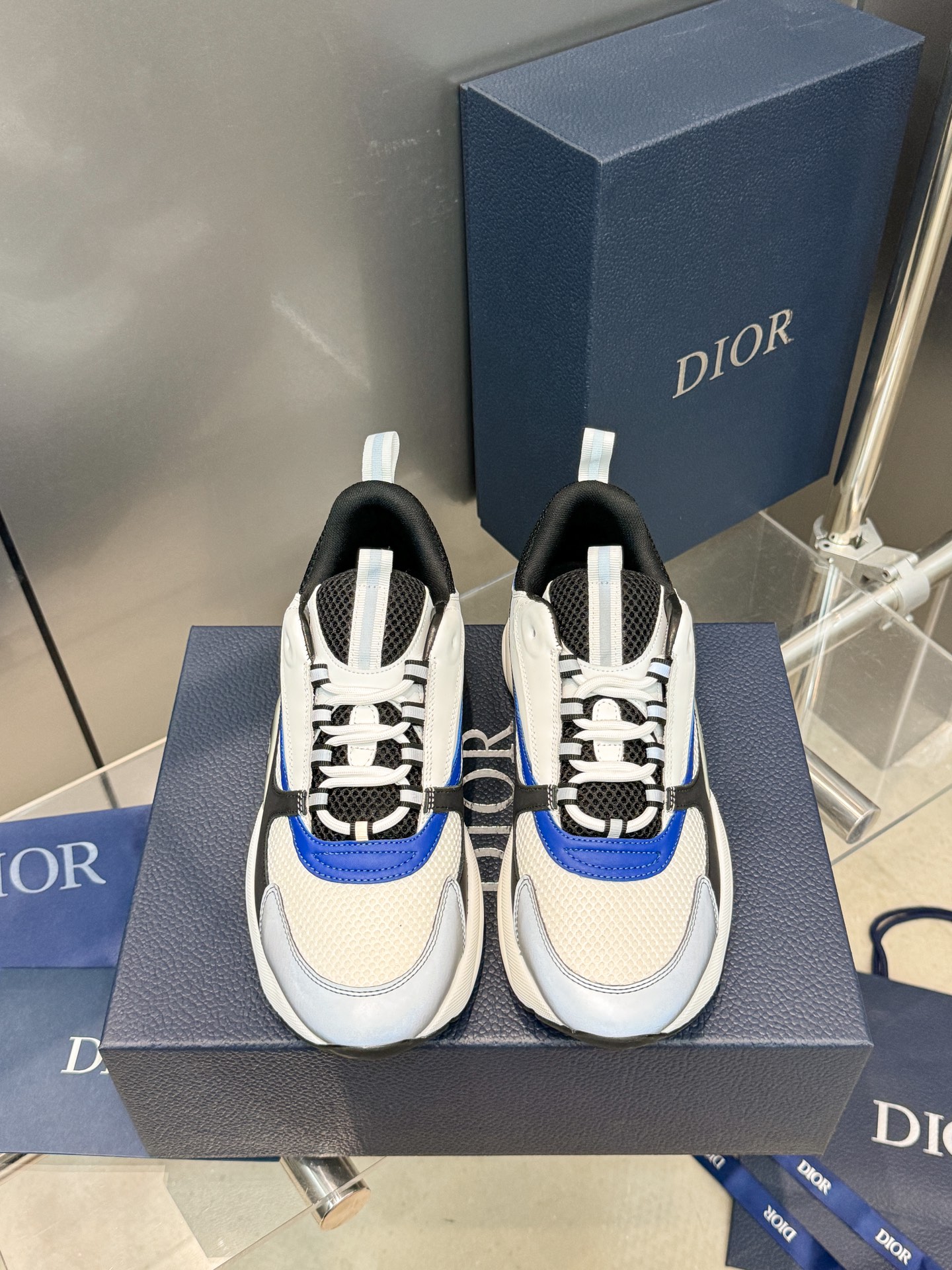 Dior B22 Sneakers - Technical Mesh and Calfskin Luxury Runners | Premium Retro Design 3SN231