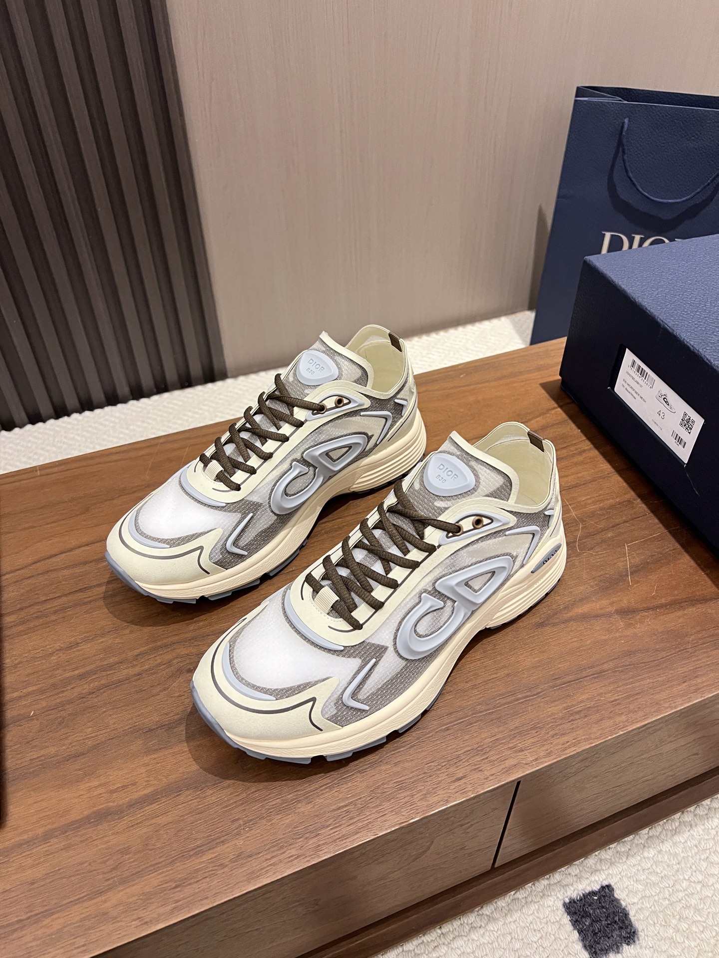  Dior 迪奥 B30 网眼织物  低筒 休闲鞋 运动鞋 板鞋 男鞋 女鞋 C5  网面 米色 3SN342ABF_H106