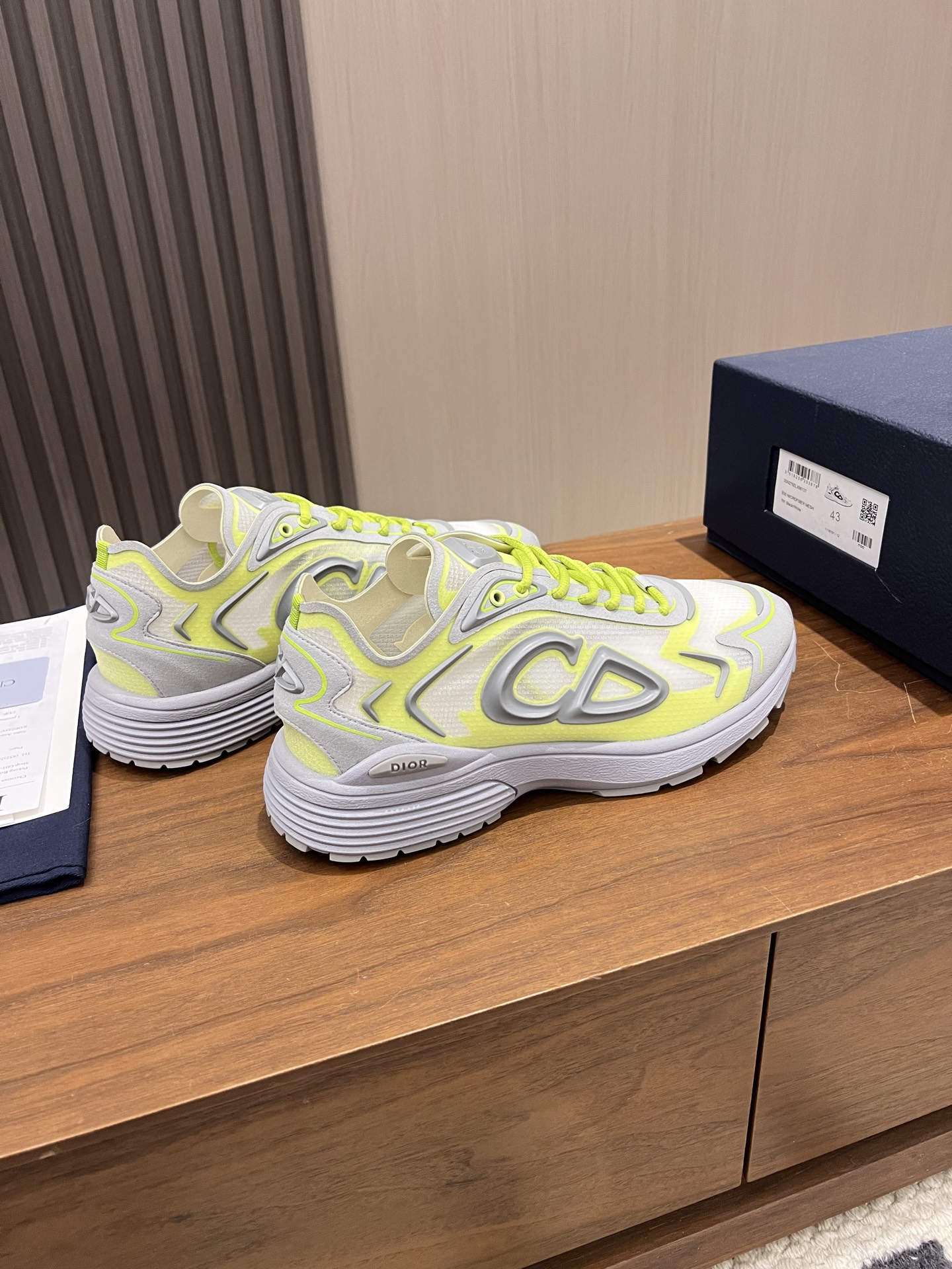 Dior 迪奥 B30 网眼织物  低筒 休闲鞋 运动鞋 板鞋 男鞋 女鞋 C5  网面 灰绿色 3SN342ABF_H814