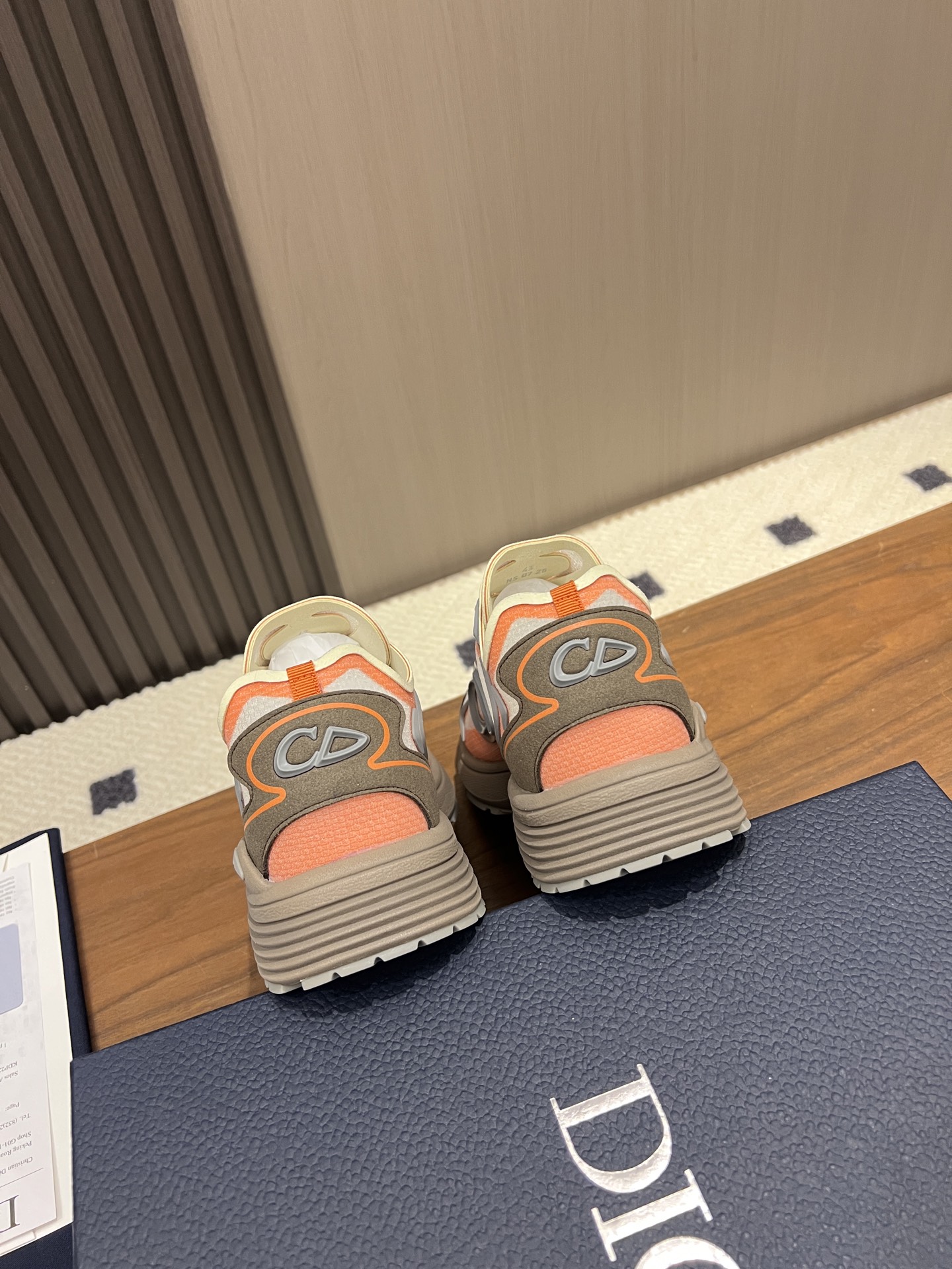 Dior 迪奥 B30 网眼织物  低筒 休闲鞋 运动鞋 板鞋 男鞋 女鞋 C5  网面 橙棕色 3SN342ABF_H726