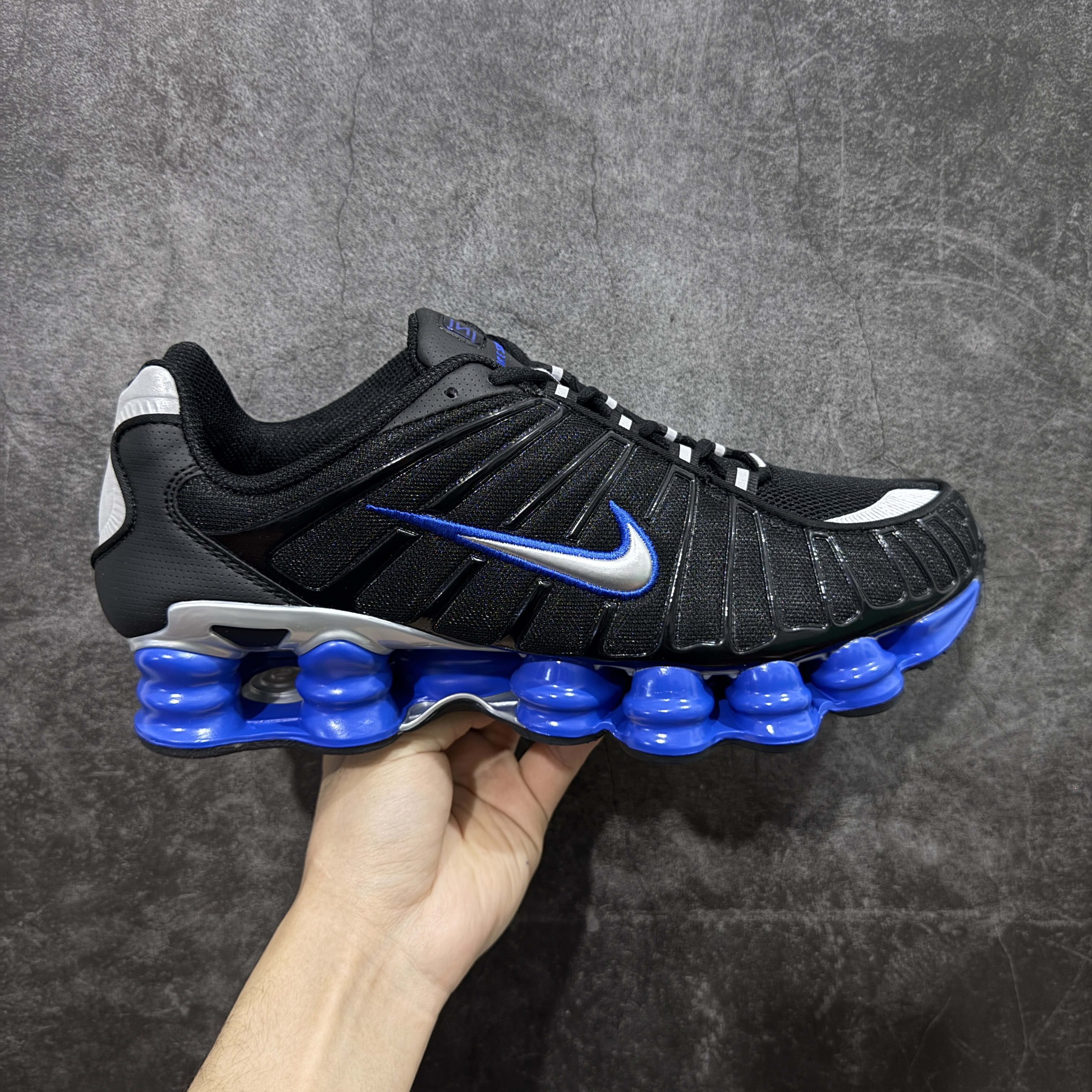 Nike Shox TL  全掌气柱缓震 休闲 运动跑鞋  男鞋 波鞋 黑蓝 CN0151-004