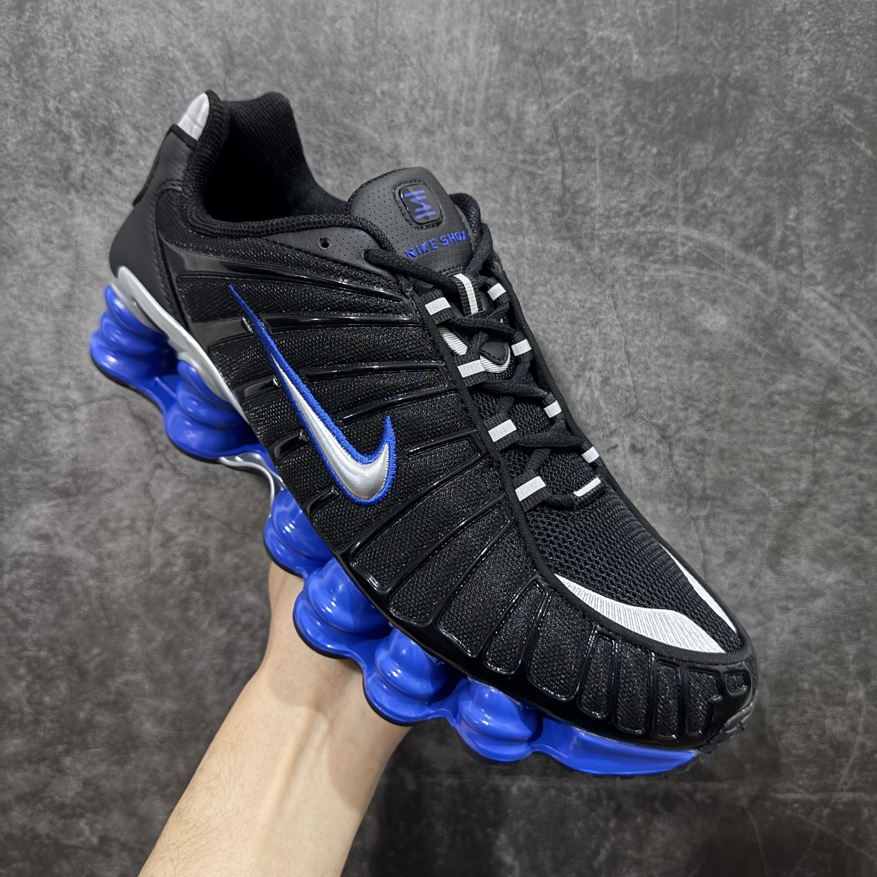 Nike Shox TL  全掌气柱缓震 休闲 运动跑鞋  男鞋 波鞋 黑蓝 CN0151-004