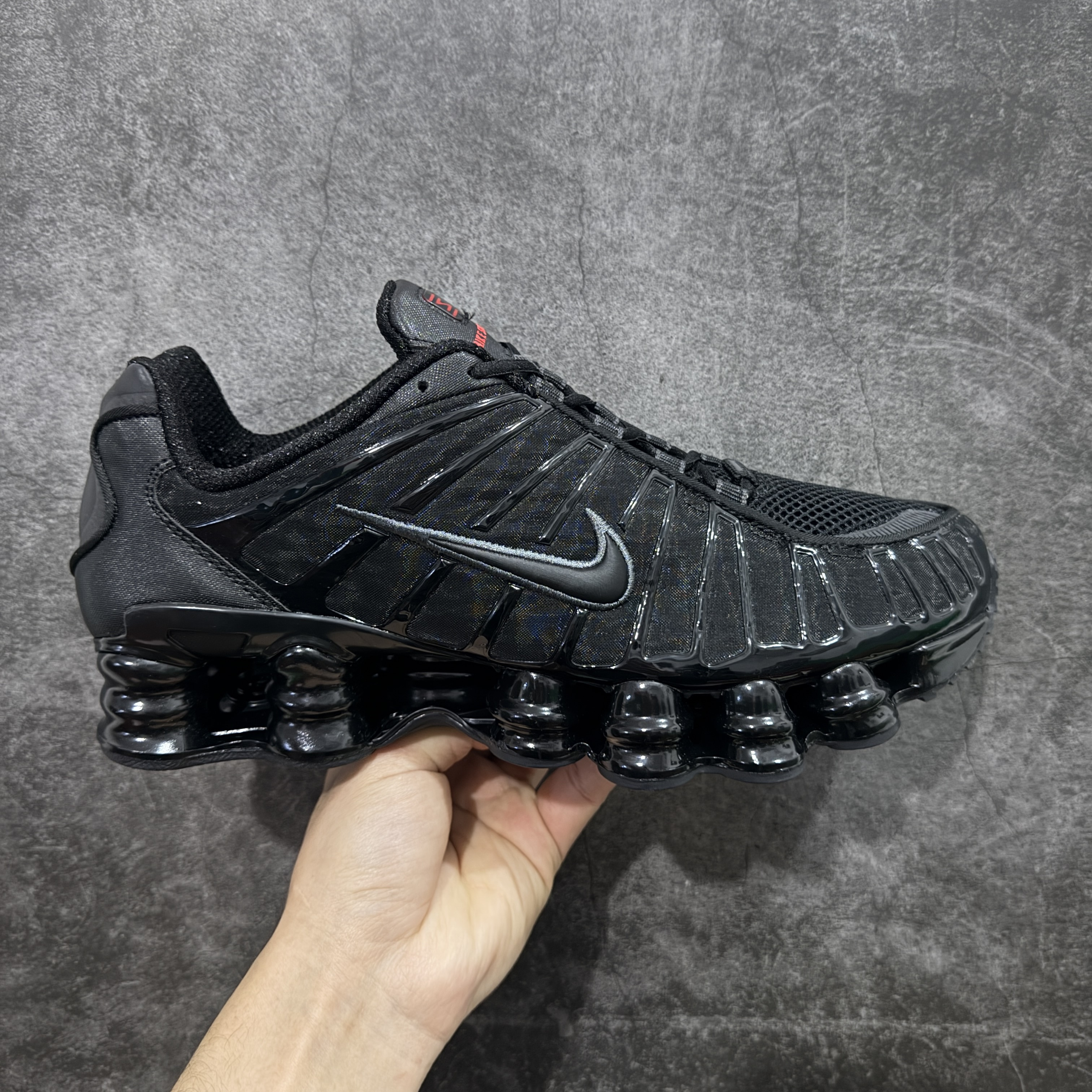 Nike Shox TL  全掌气柱缓震 休闲 运动跑鞋  男鞋 波鞋 黑红 AV3595-002