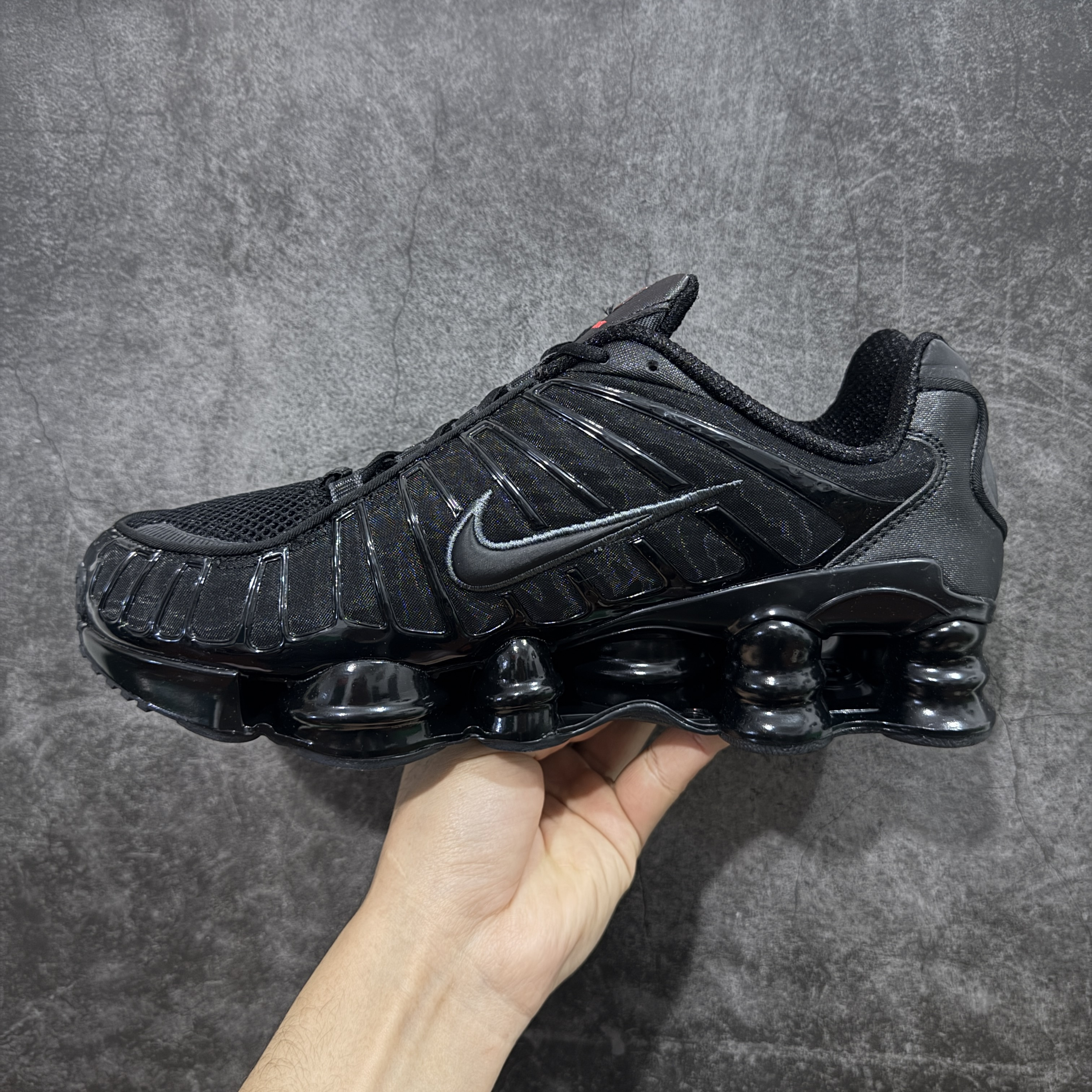 Nike Shox TL  全掌气柱缓震 休闲 运动跑鞋  男鞋 波鞋 黑红 AV3595-002