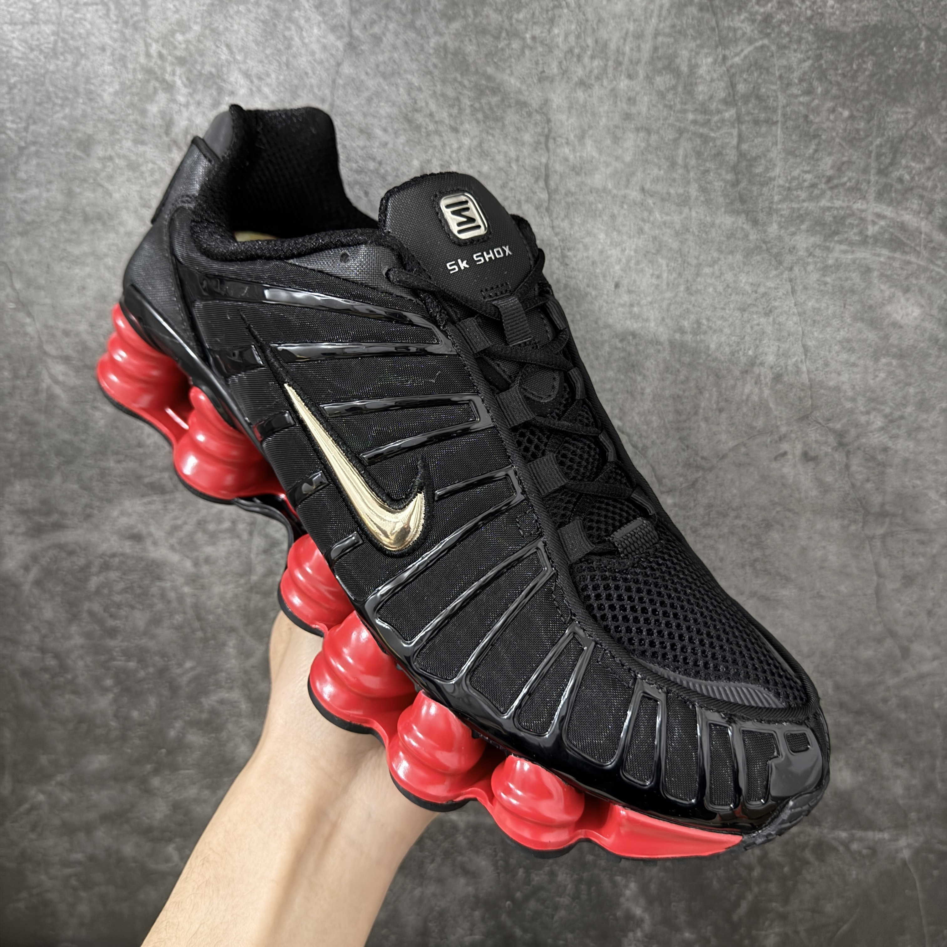 Nike Shox TL  全掌气柱缓震 休闲 运动跑鞋  男鞋 波鞋 黑红银 CN0151-003