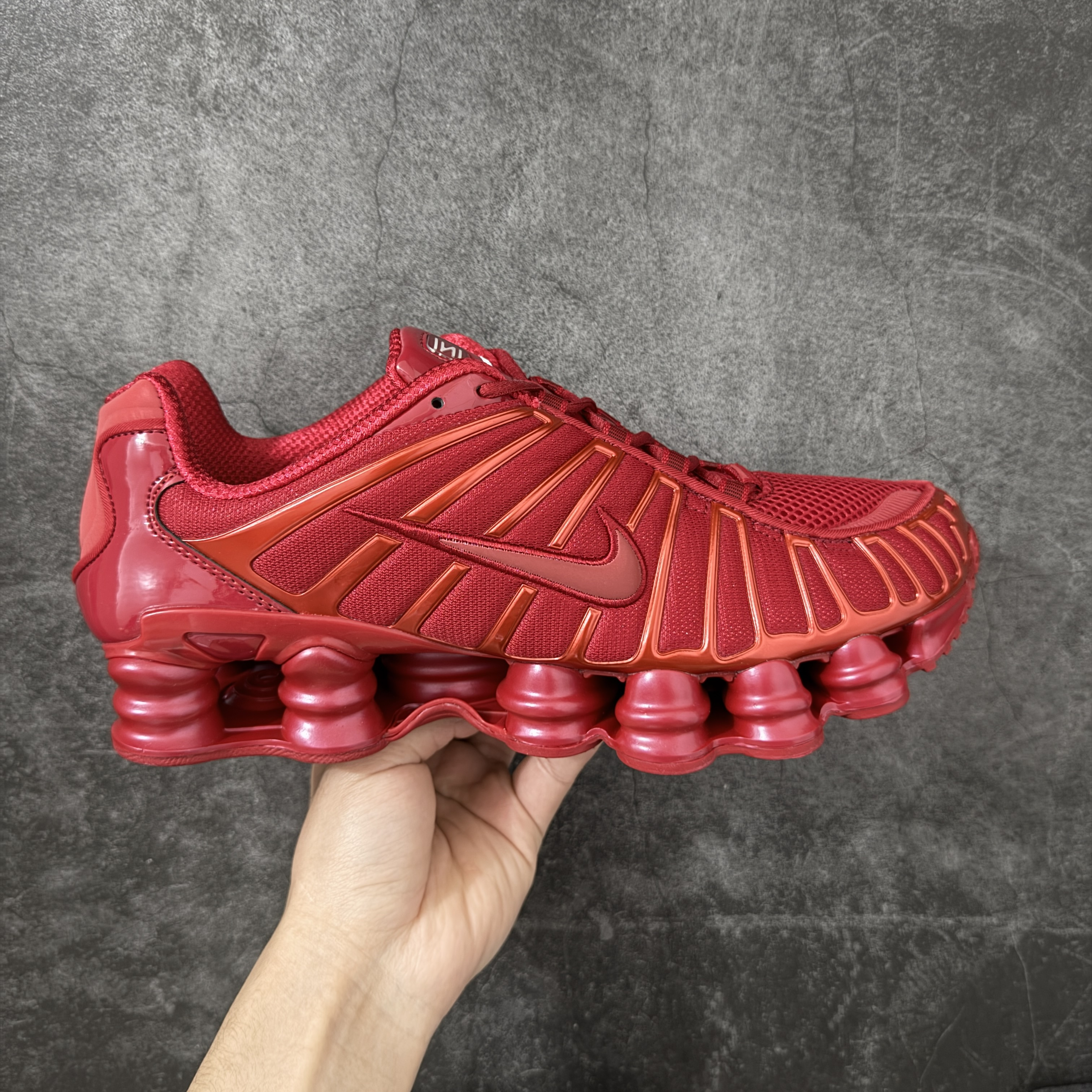 Nike Shox TL  全掌气柱缓震 休闲 运动跑鞋  男鞋 波鞋 鲜红 AR3566-602
