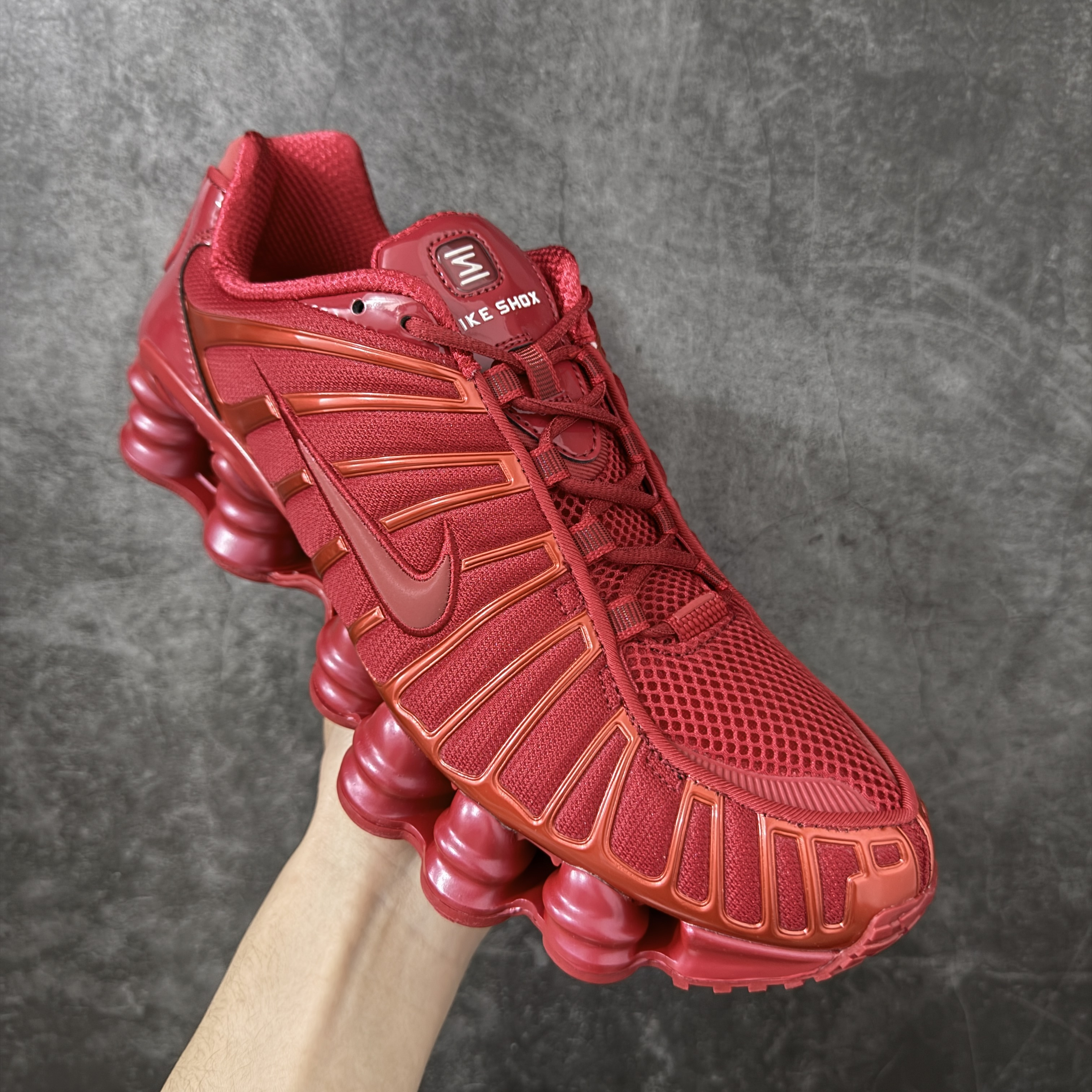 Nike Shox TL  全掌气柱缓震 休闲 运动跑鞋  男鞋 波鞋 鲜红 AR3566-602