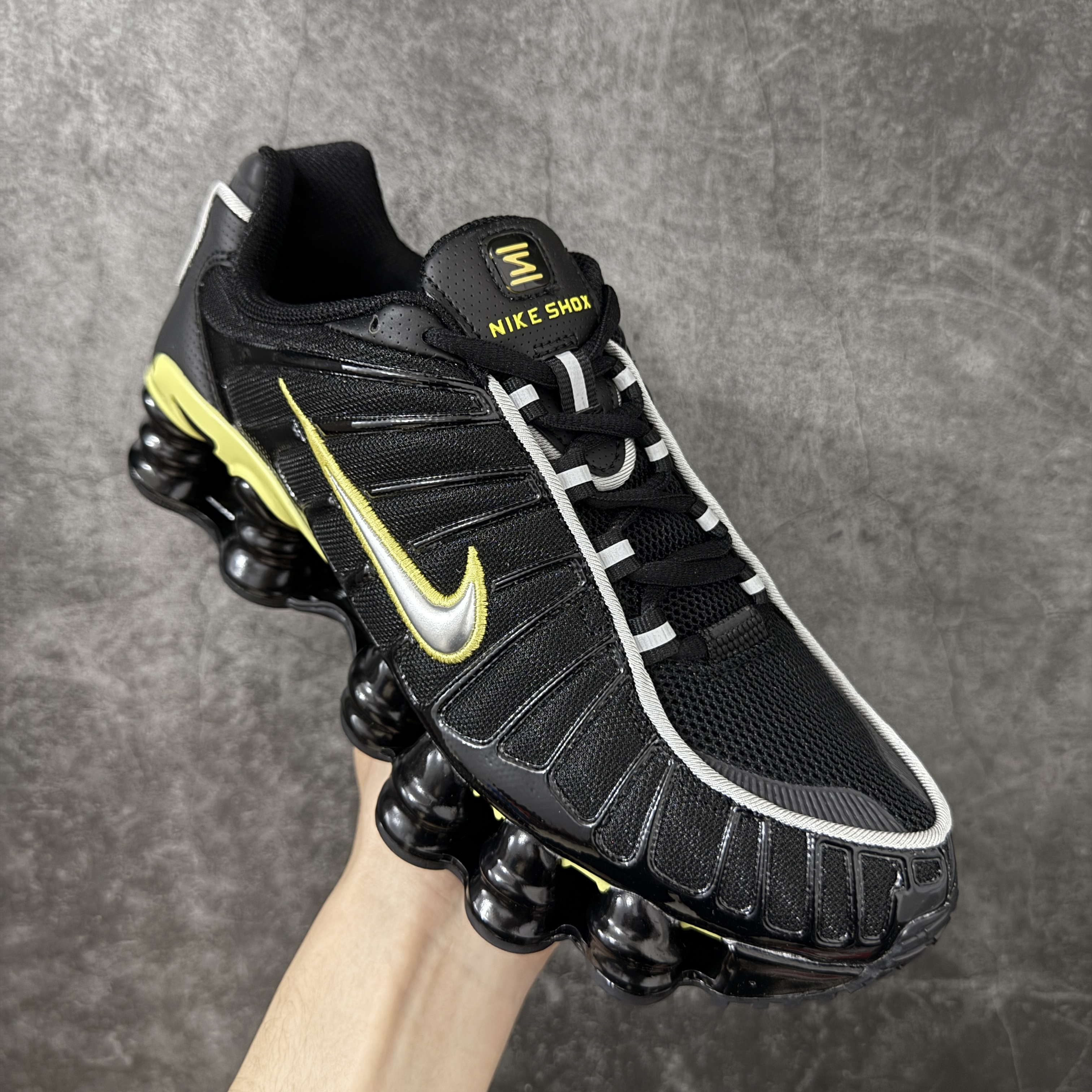Nike Shox TL  全掌气柱缓震 休闲 运动跑鞋  男鞋 波鞋 黑黄银 CN0151-002