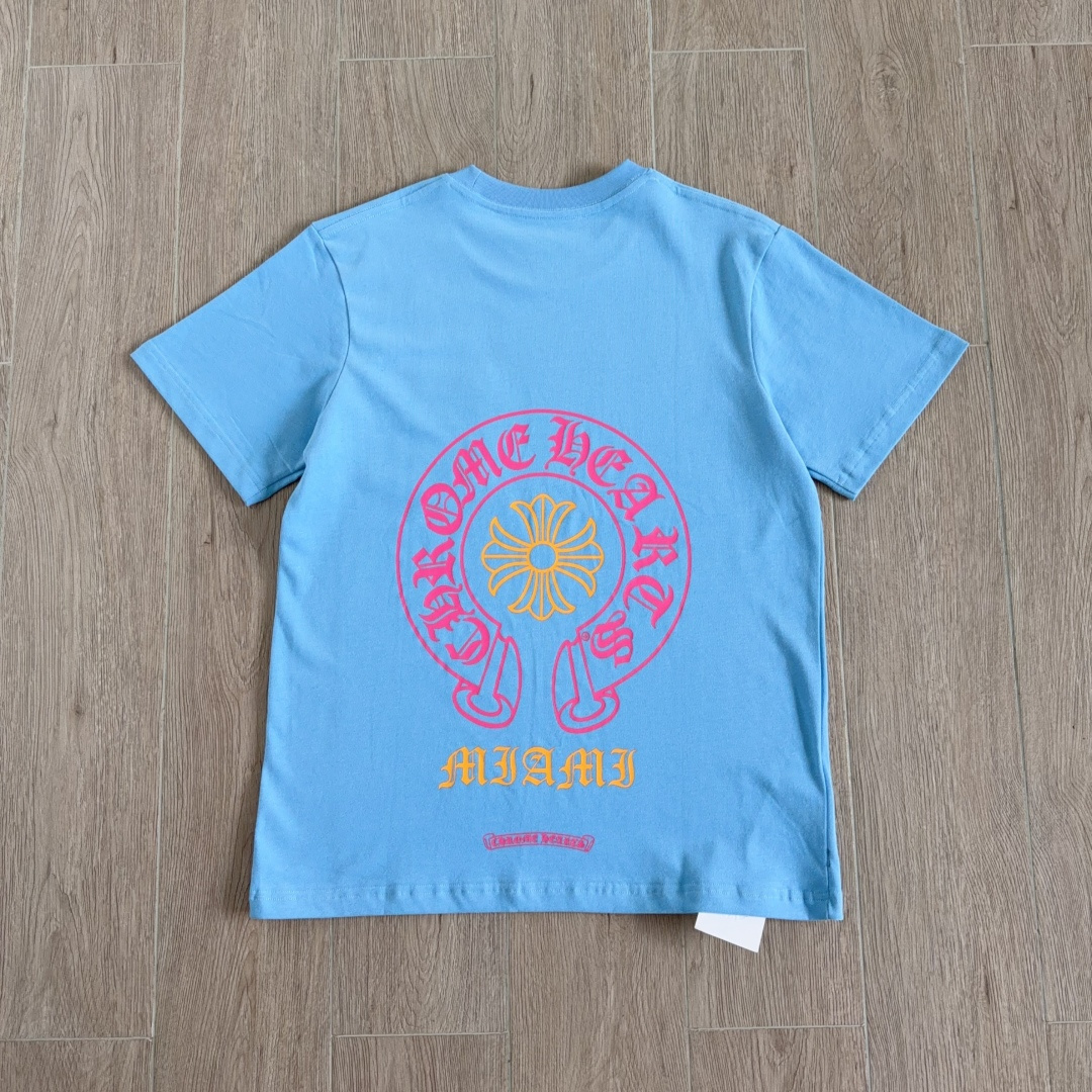 Chrome Hearts CH 克罗心  圆领 短袖 T恤  A0  迈阿密限定 蓝色