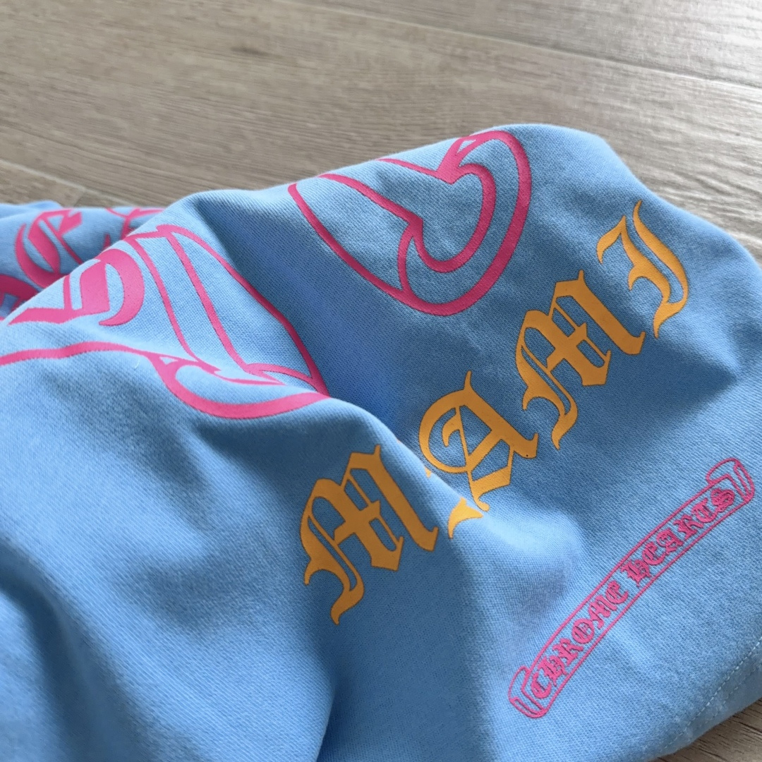 Chrome Hearts CH 克罗心  圆领 短袖 T恤  A0  迈阿密限定 蓝色