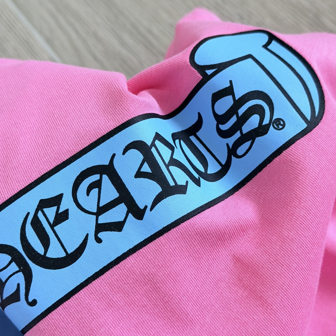 Chrome Hearts CH 克罗心  圆领 短袖 T恤  A0  多巴胺 粉色 