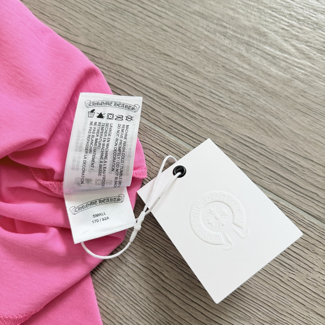 Chrome Hearts CH 克罗心  圆领 短袖 T恤  A0  多巴胺 粉色 