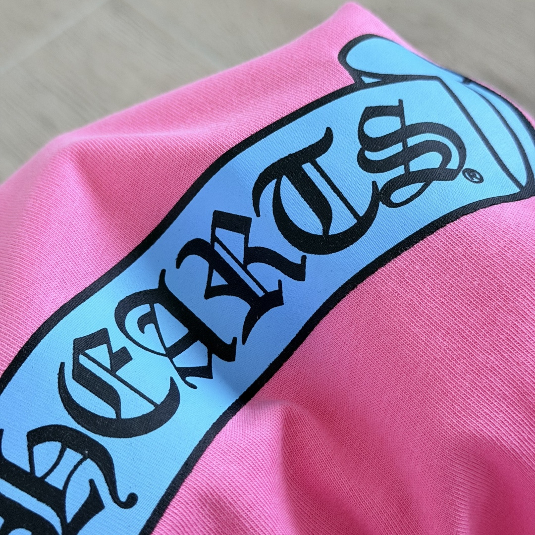 Chrome Hearts CH 克罗心  圆领 短袖 T恤  A0  多巴胺 粉色 