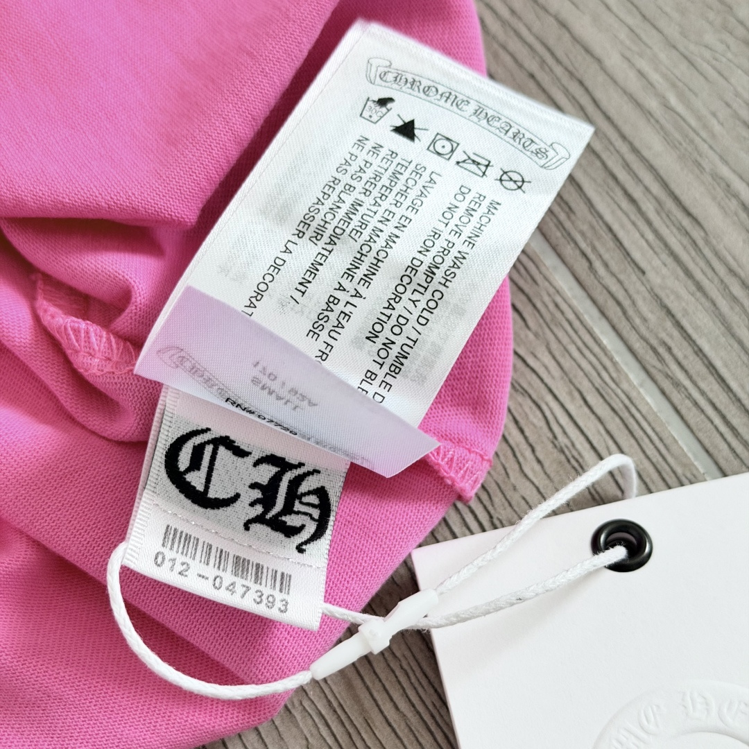 Chrome Hearts CH 克罗心  圆领 短袖 T恤  A0  多巴胺 粉色 