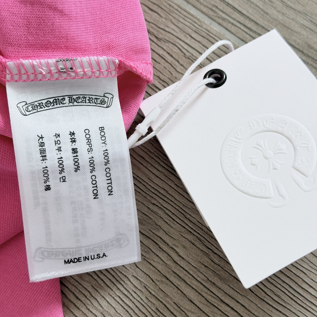 Chrome Hearts CH 克罗心  圆领 短袖 T恤  A0  多巴胺 粉色 