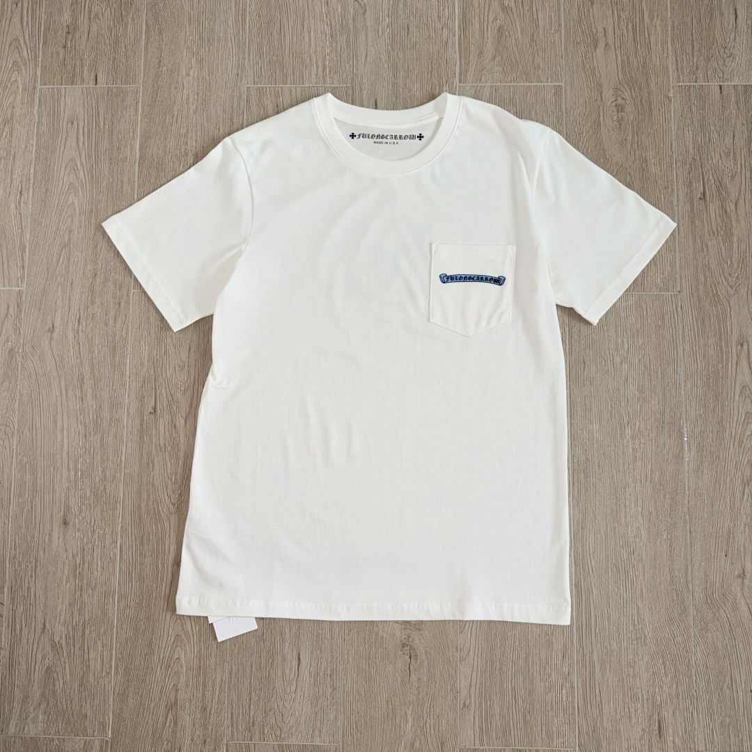 Chrome Hearts CH 克罗心  圆领 短袖 T恤  A0 十字架群印花 黑蓝图案 